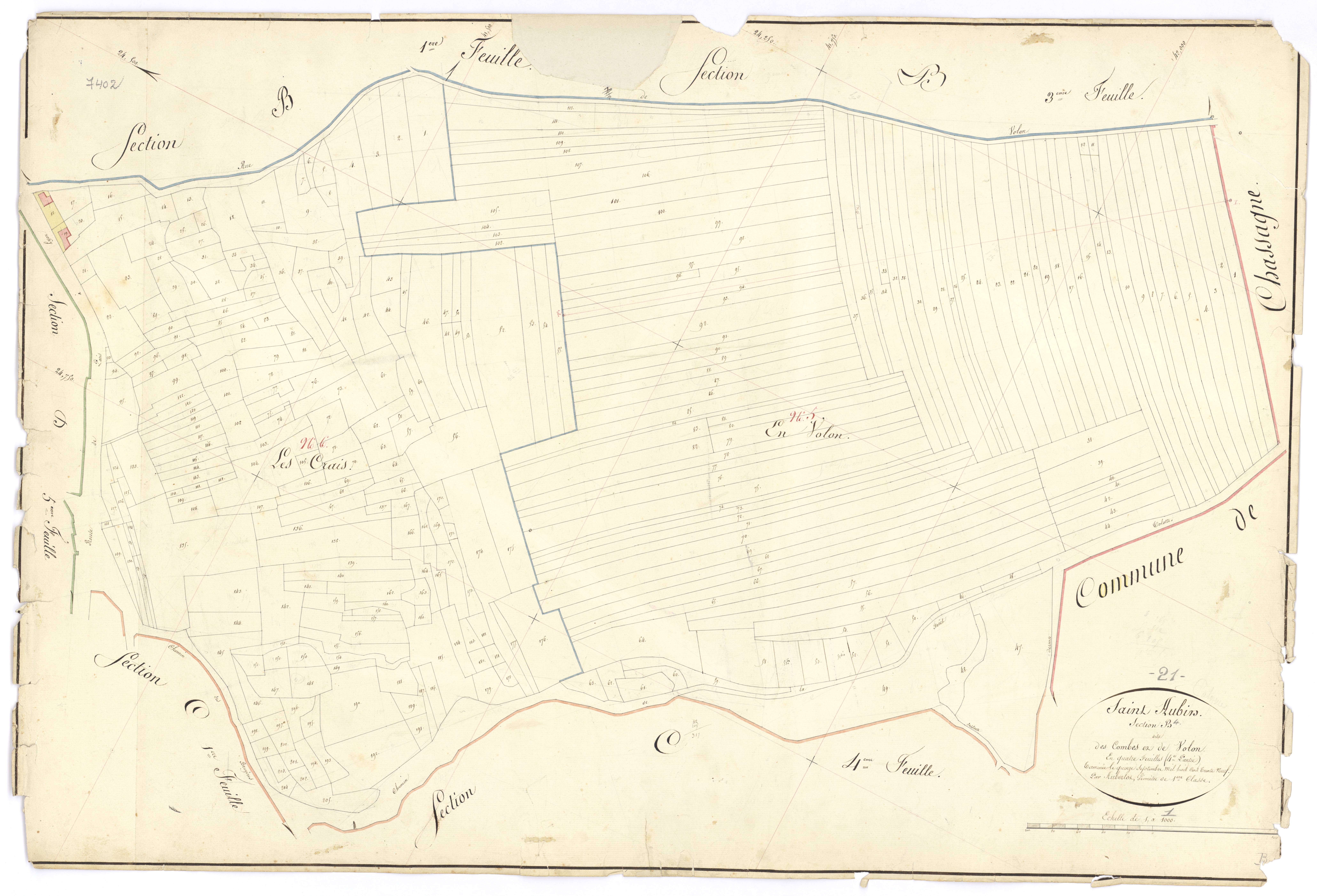 Saint-Aubin - Section B4 - 3 P PLAN 541/15