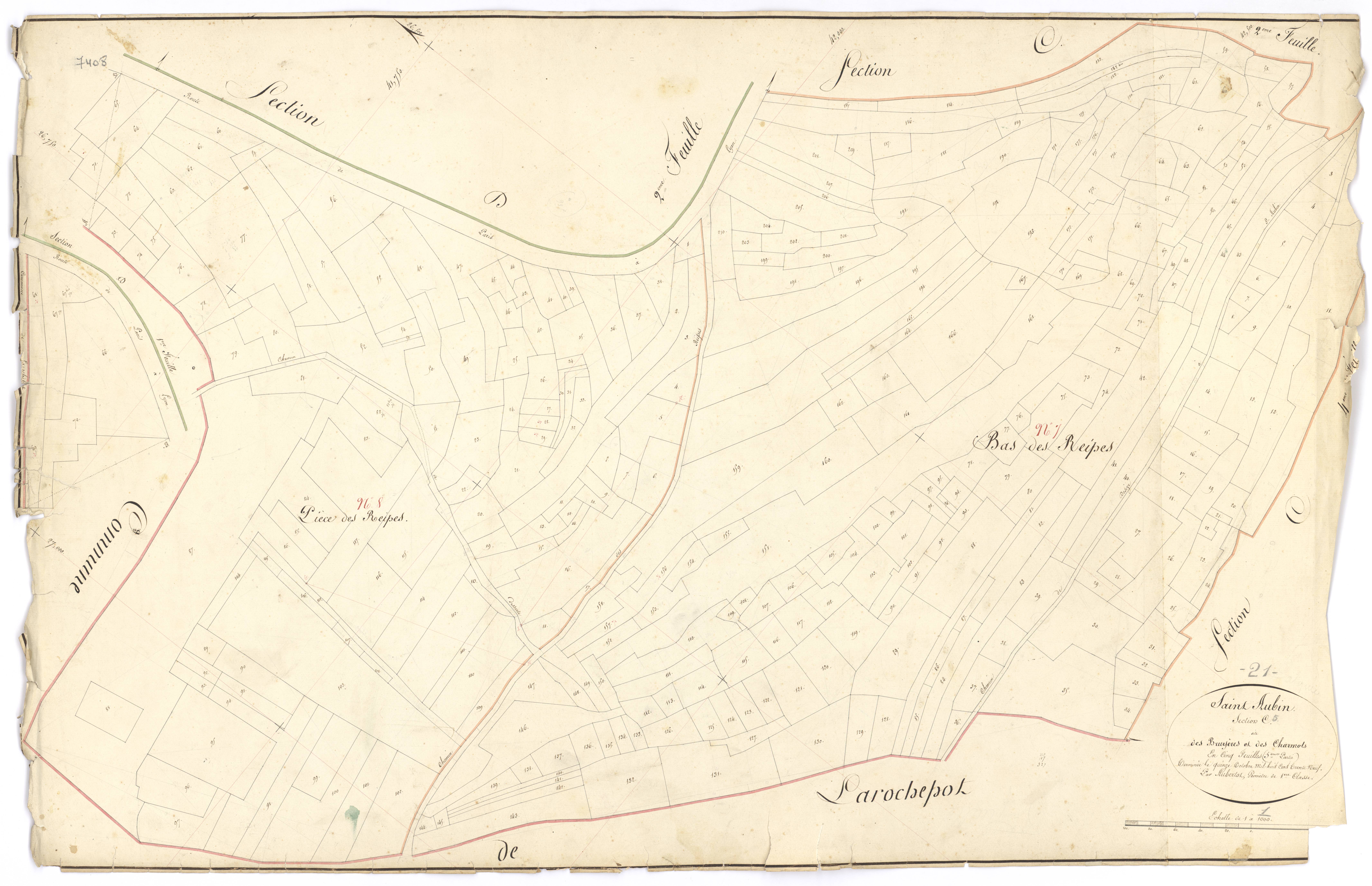 Saint-Aubin - Section C5 - 3 P PLAN 541/21