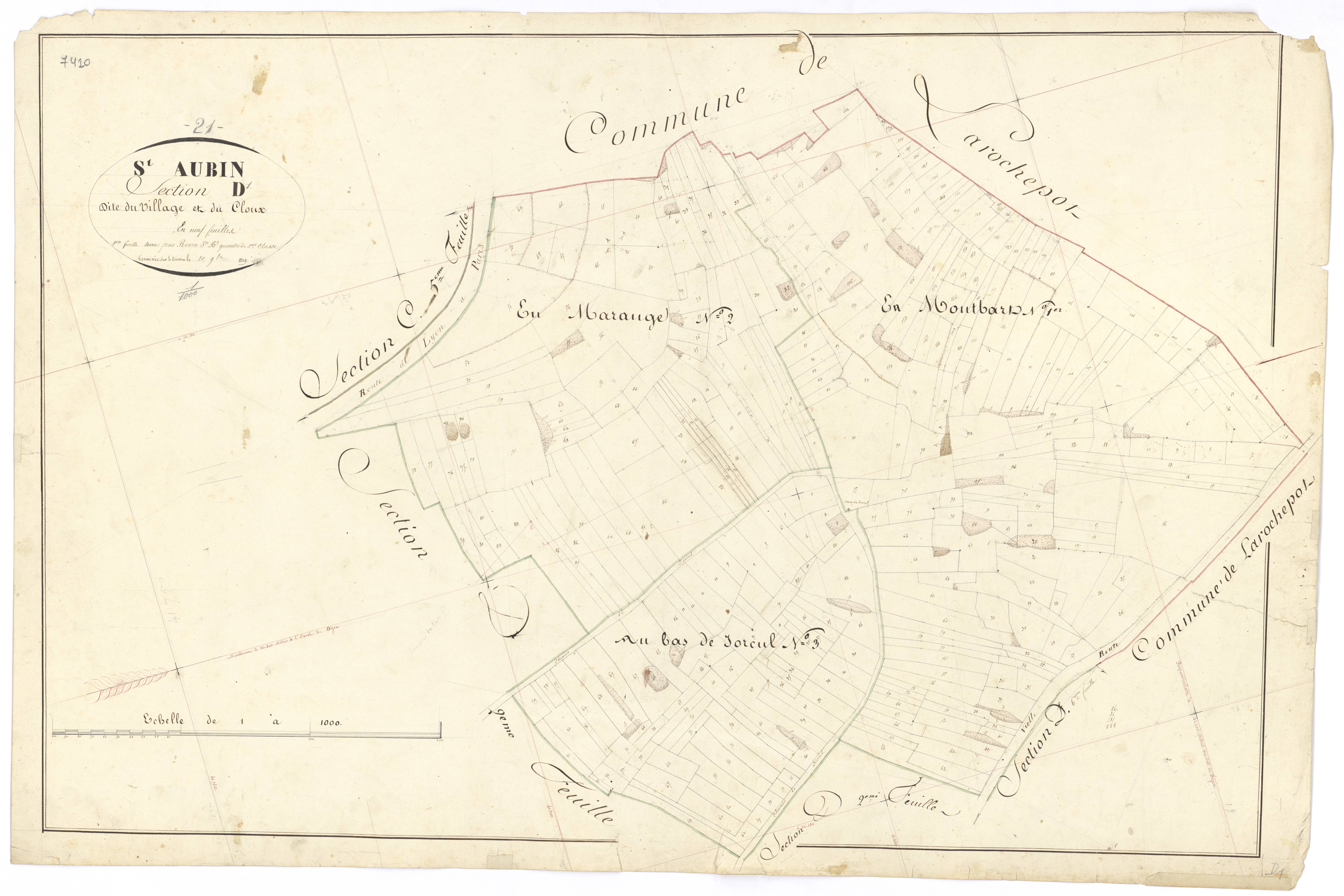 Saint-Aubin - Section D1 - 3 P PLAN 541/23