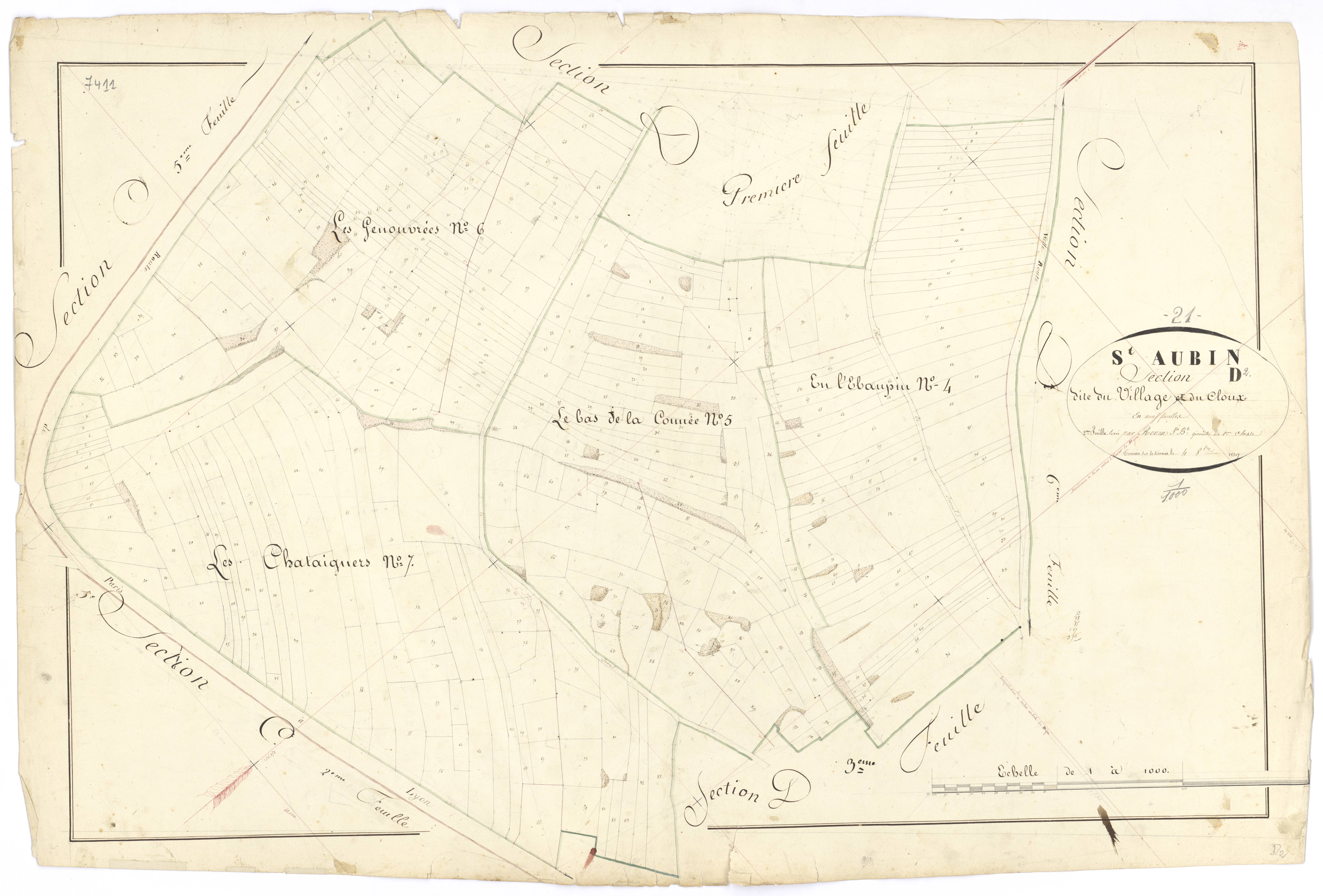Saint-Aubin - Section D2 - 3 P PLAN 541/24