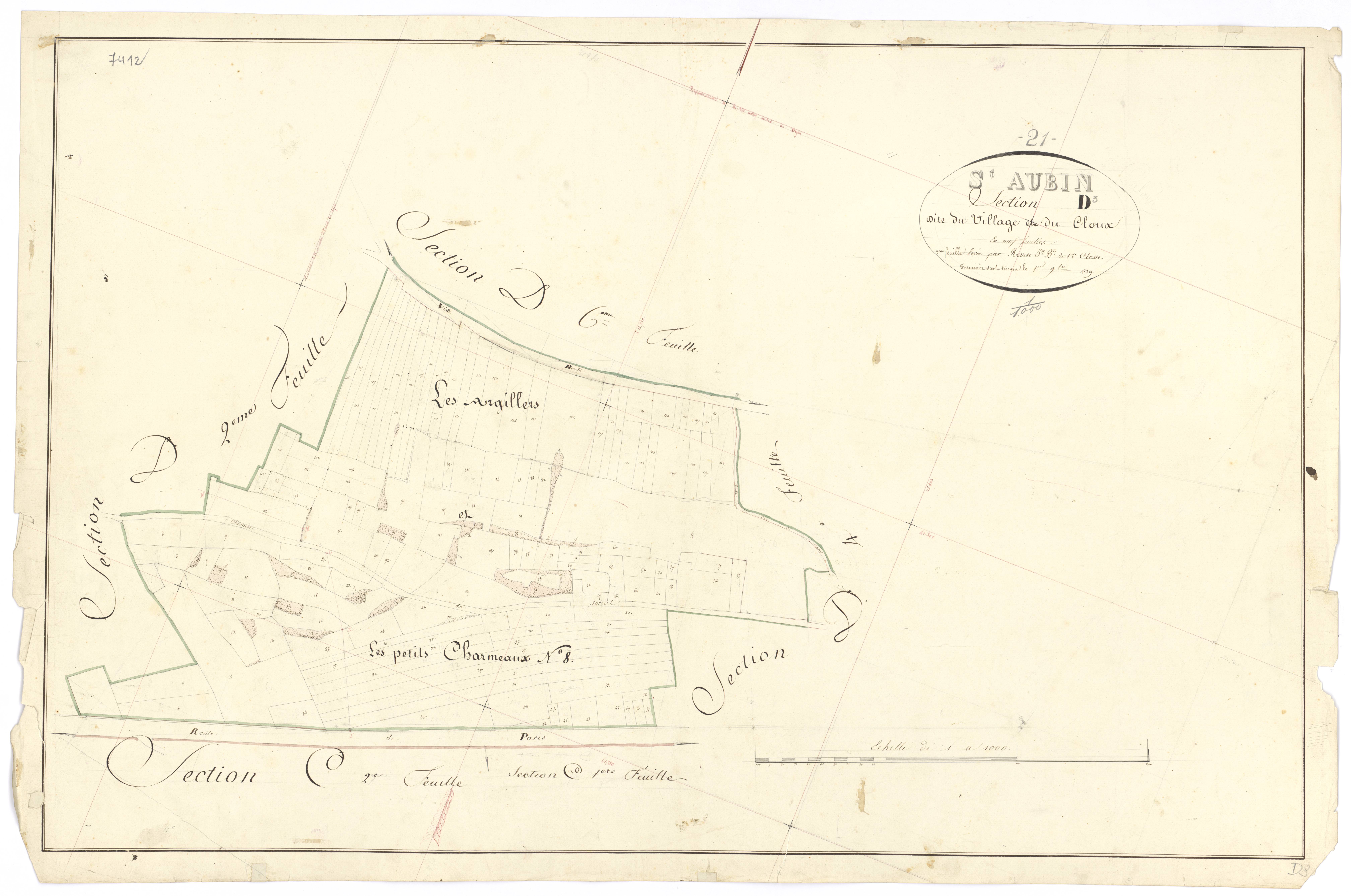 Saint-Aubin - Section D3 - 3 P PLAN 541/25