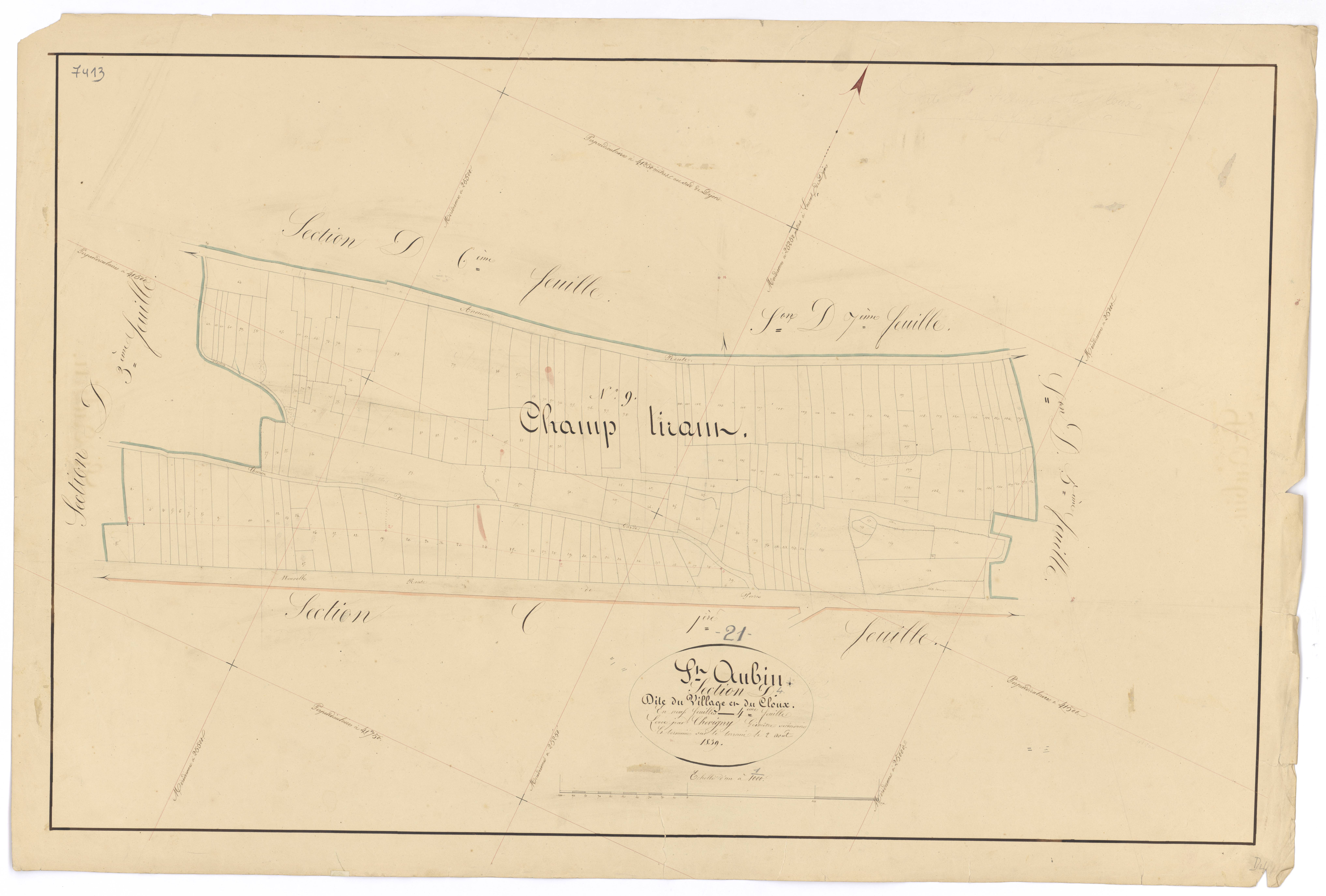 Saint-Aubin - Section D4 - 3 P PLAN 541/26