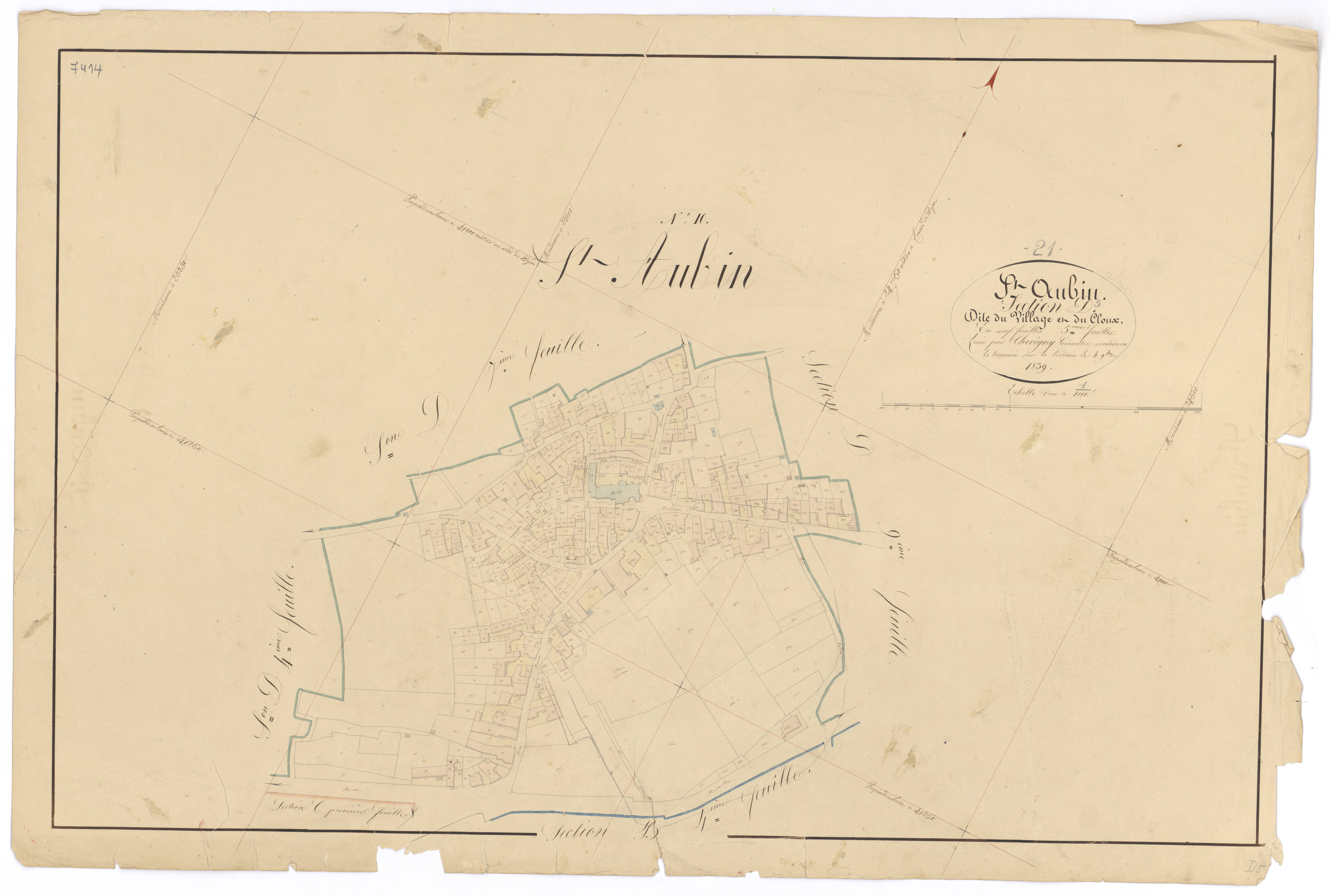 Saint-Aubin - Section D5 - 3 P PLAN 541/27