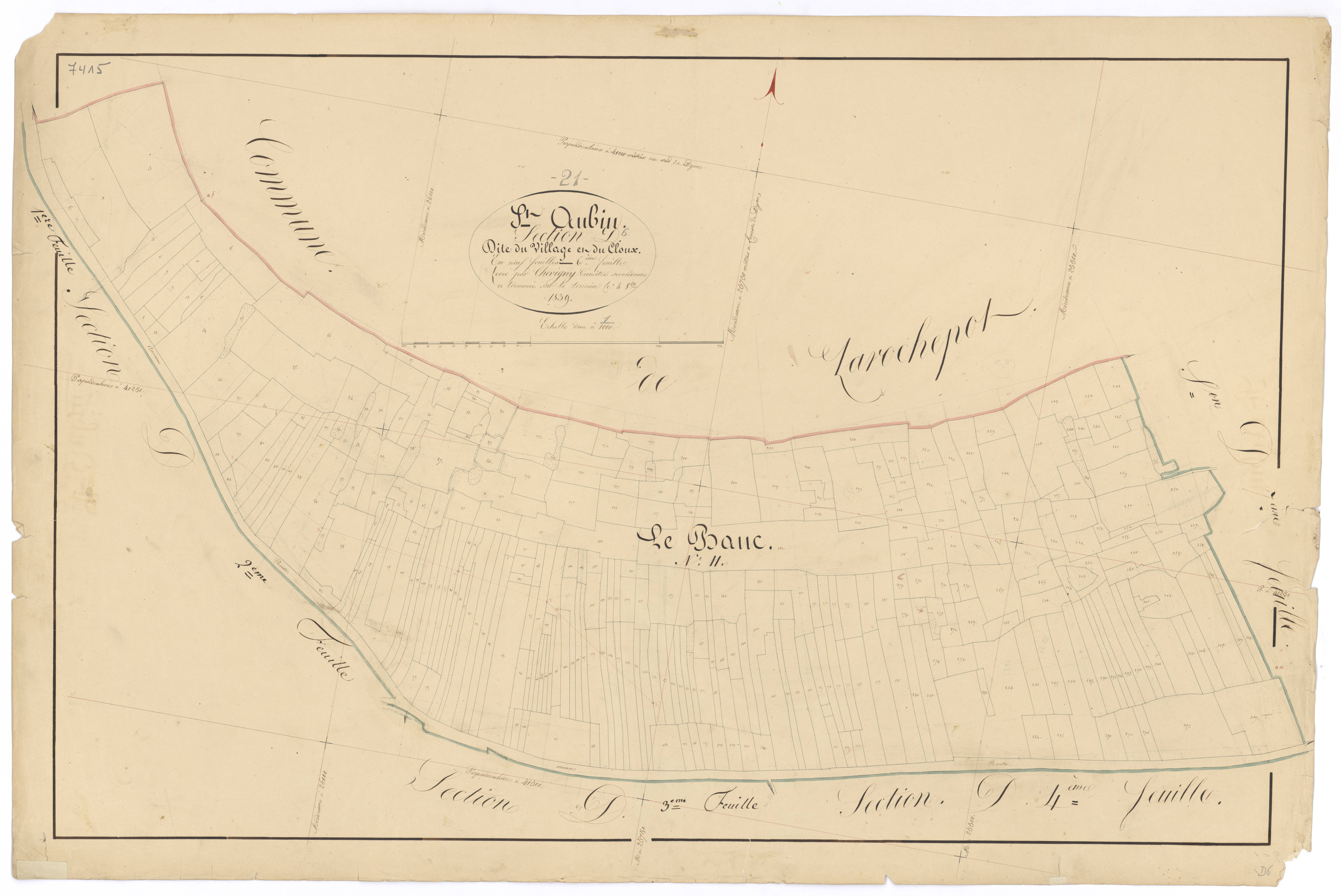 Saint-Aubin - Section D6 - 3 P PLAN 541/28