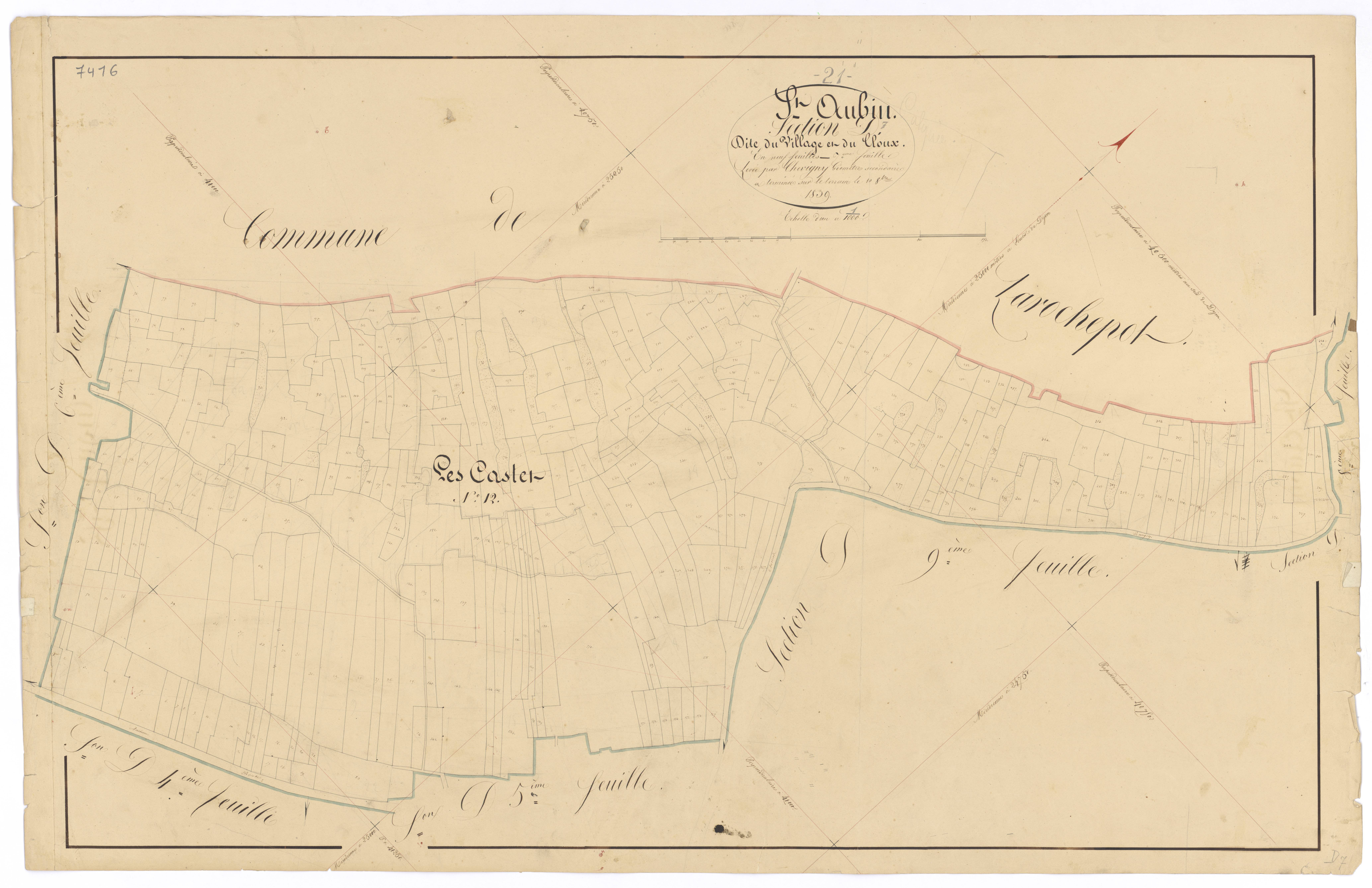 Saint-Aubin - Section D7 - 3 P PLAN 541/29