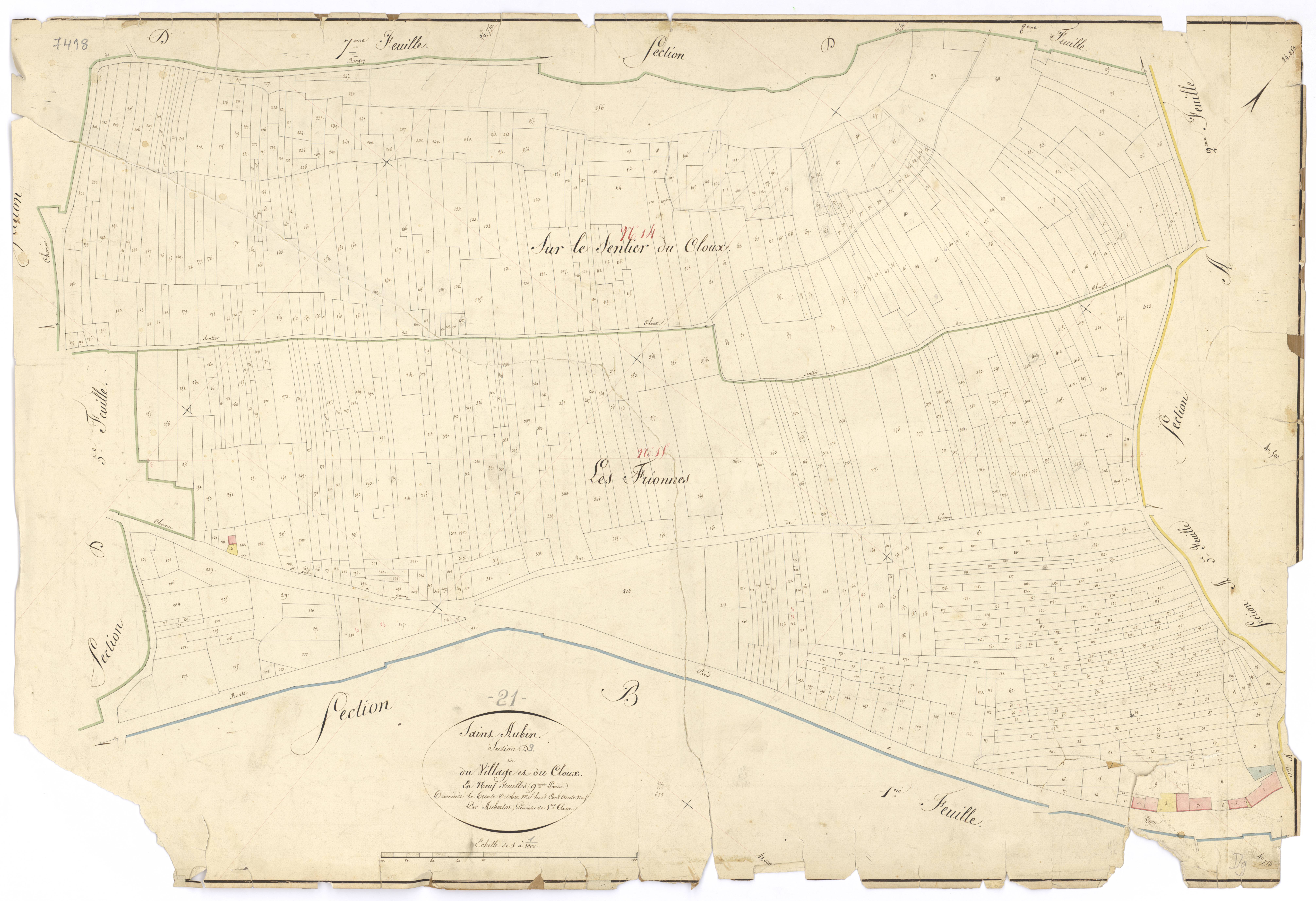 Saint-Aubin - Section D9 - 3 P PLAN 541/31