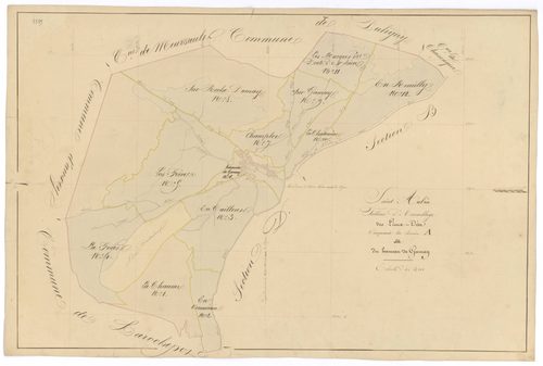 Saint-Aubin - Section A (tableau d'assemblage) - 3 P PLAN 541/2