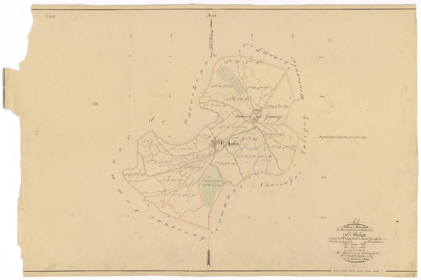 Saint-Aubin - Tableau d'assemblage - 3 P PLAN 541/1