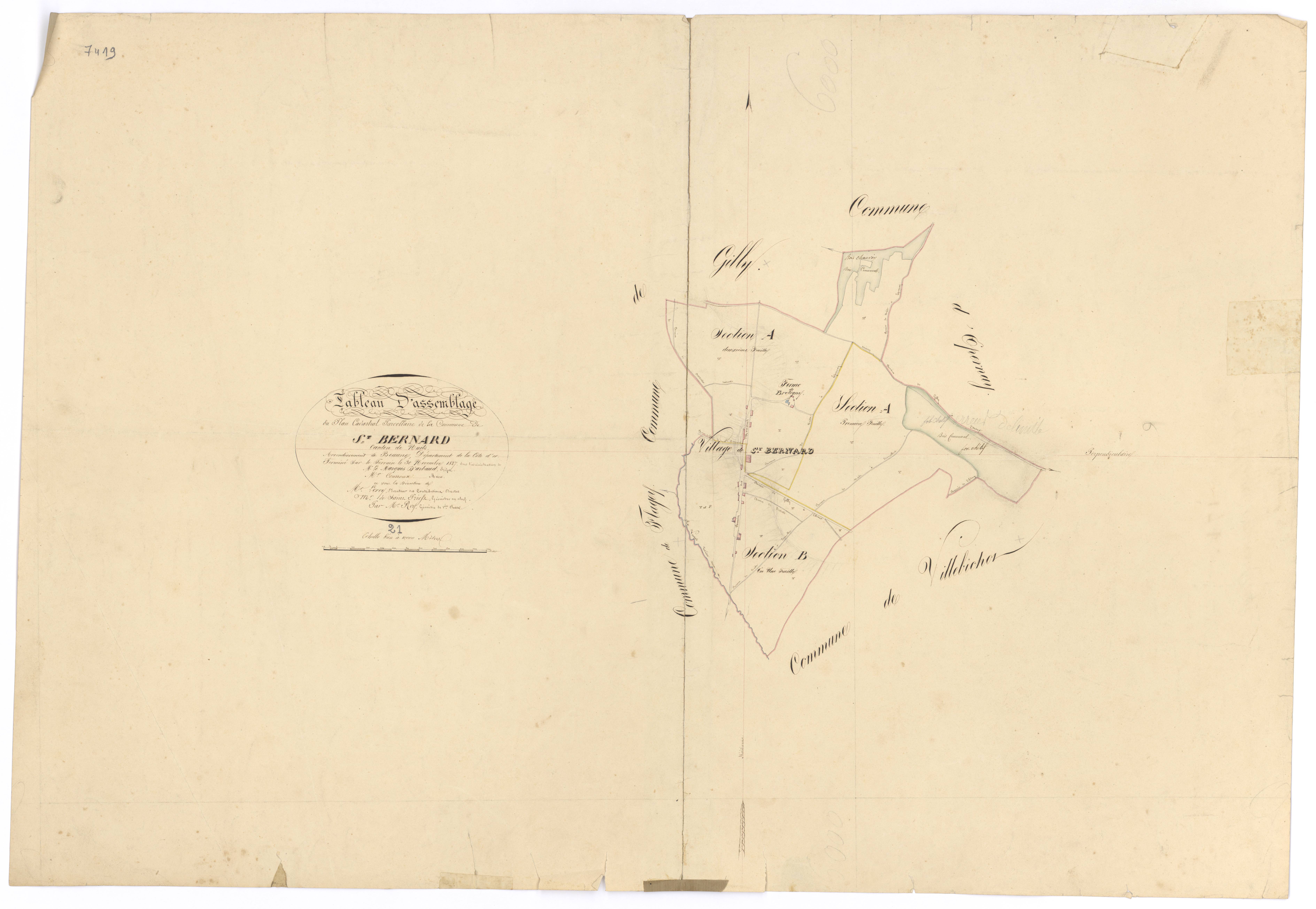 Saint-Bernard - Tableau d'assemblage - 3 P PLAN 542/1