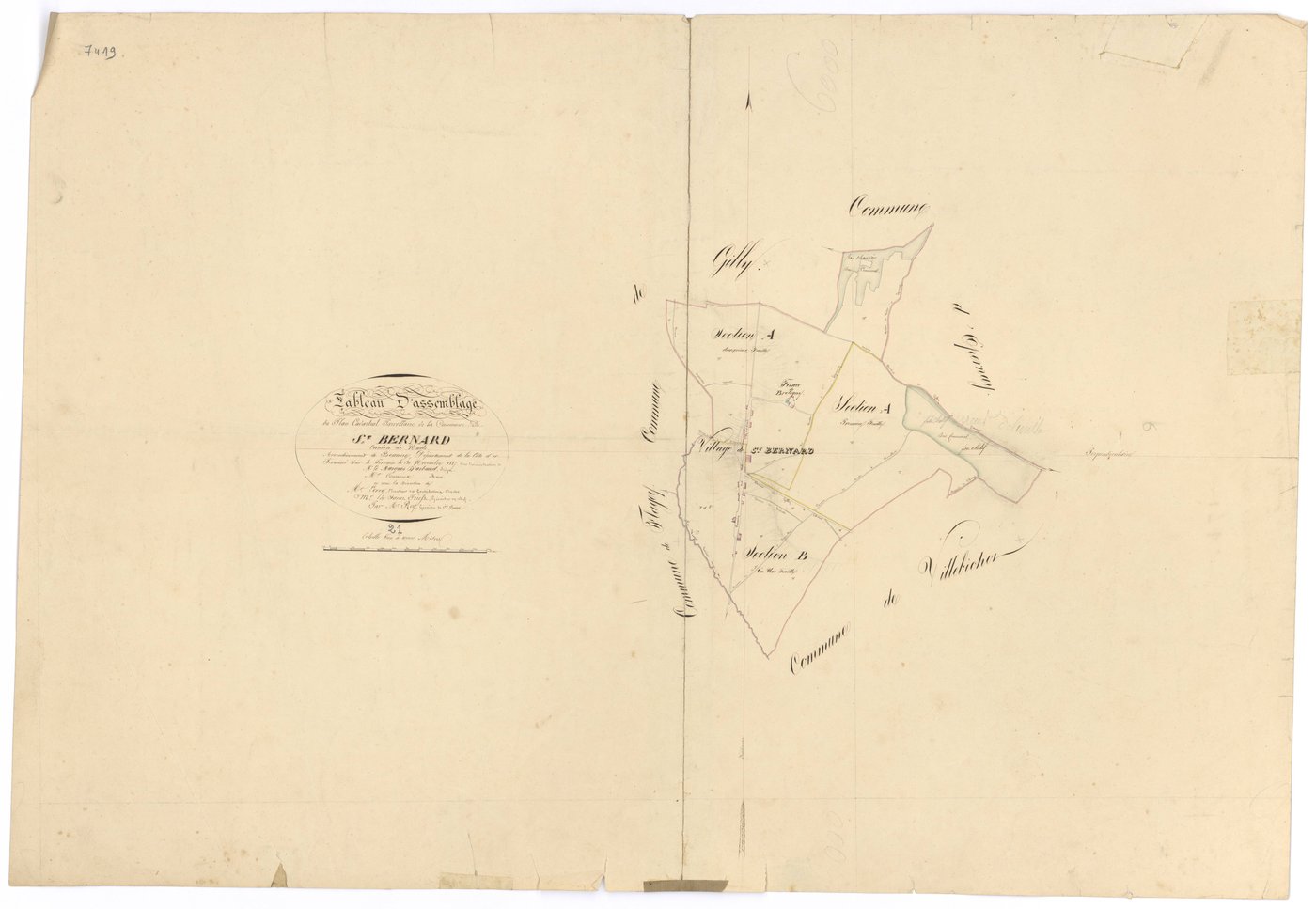 Saint-Bernard - Tableau d'assemblage - 3 P PLAN 542/1