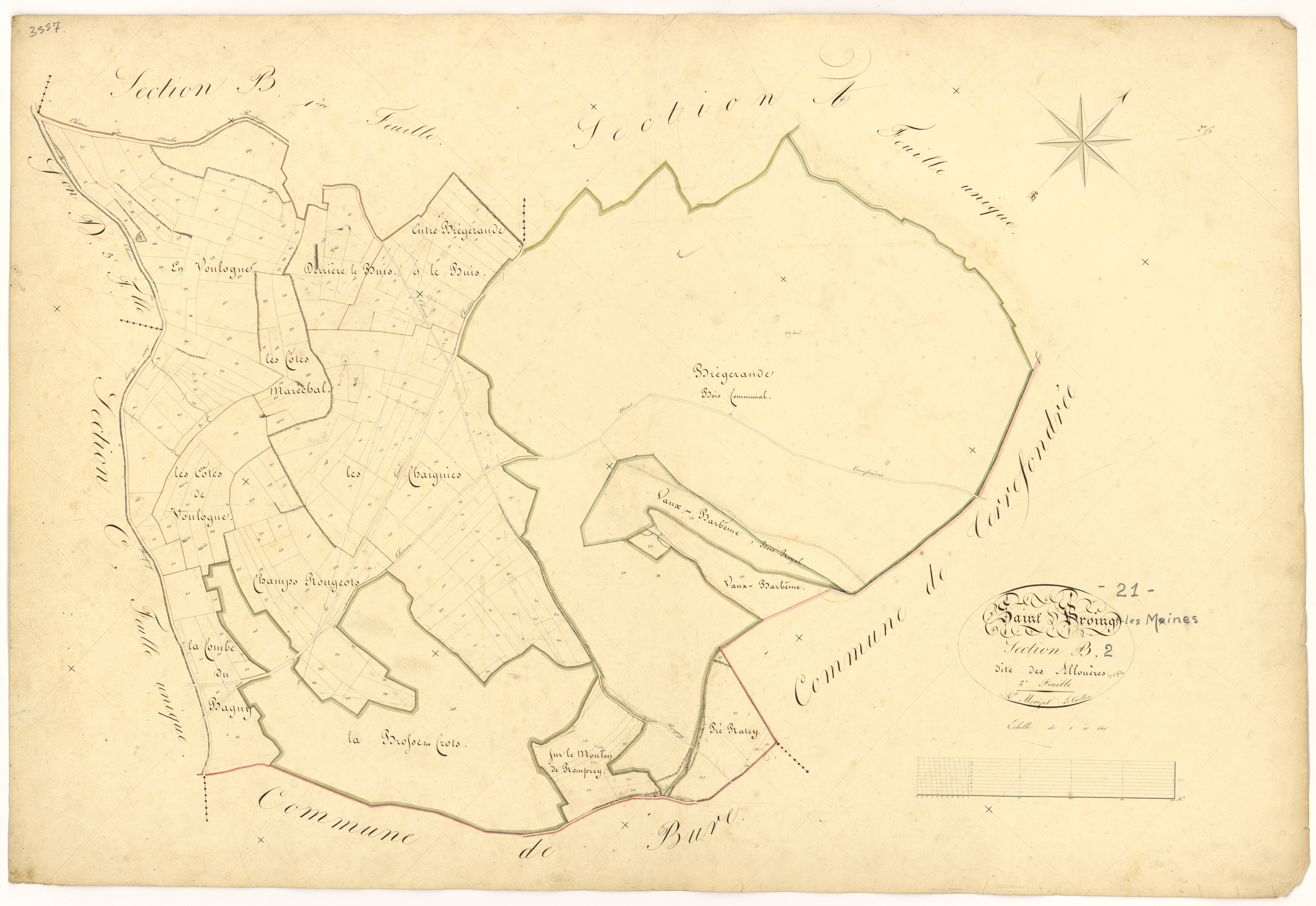Saint-Broing-les-Moines - Section B2 - 3 P PLAN 543/4