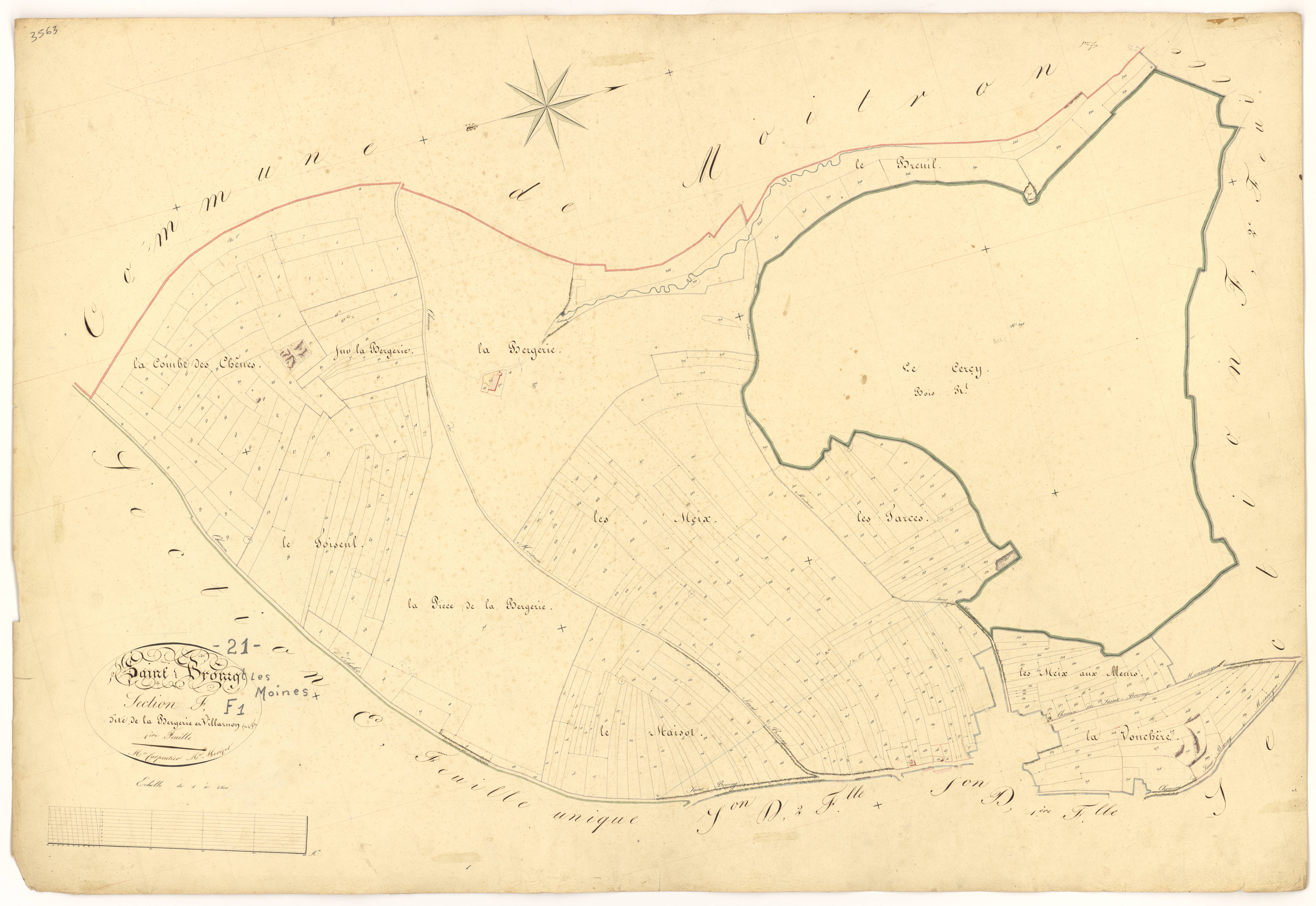 Saint-Broing-les-Moines - Section F1 - 3 P PLAN 543/10