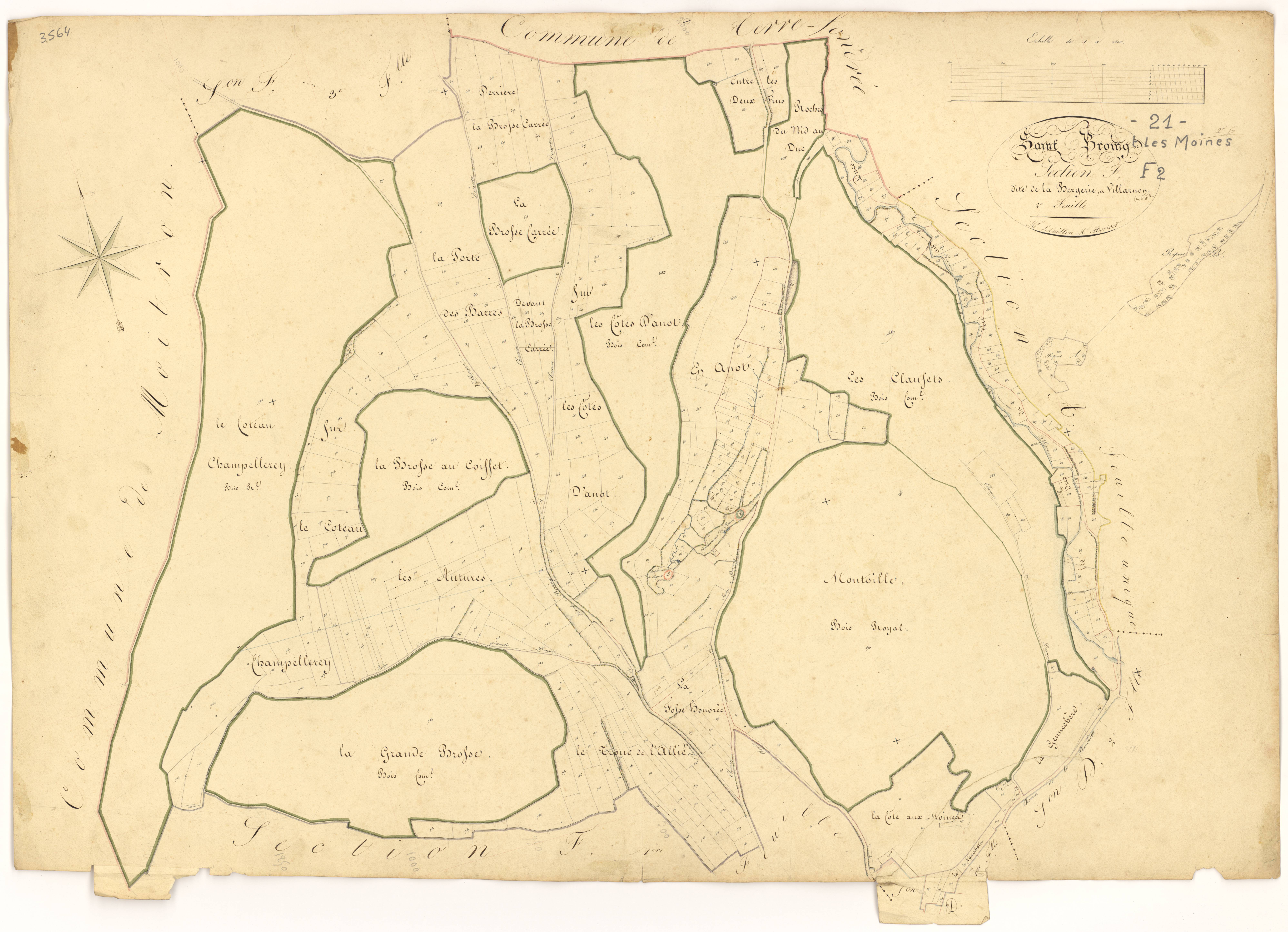 Saint-Broing-les-Moines - Section F2 - 3 P PLAN 543/11