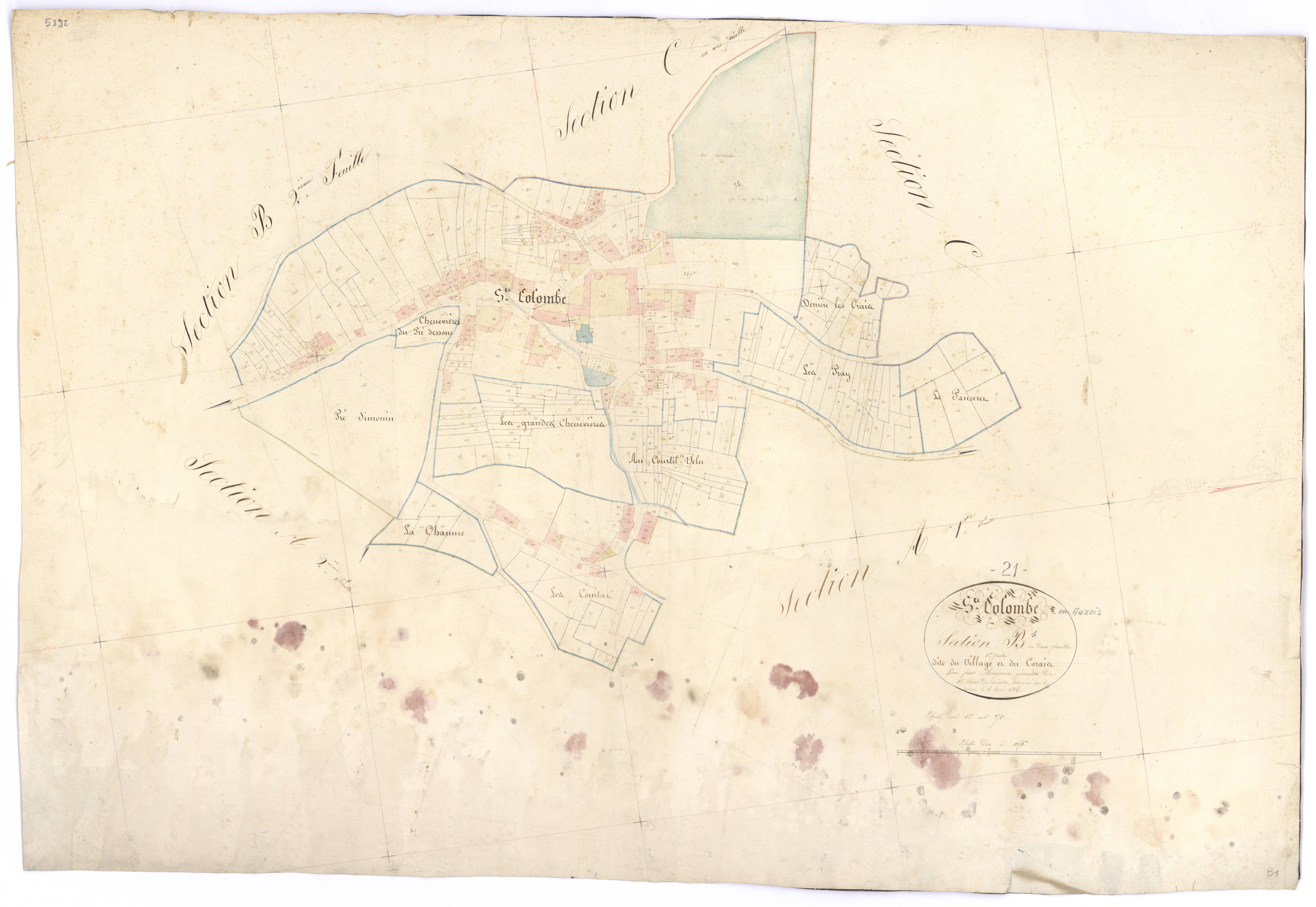 Sainte-Colombe - Section B1 - 3 P PLAN 545/4