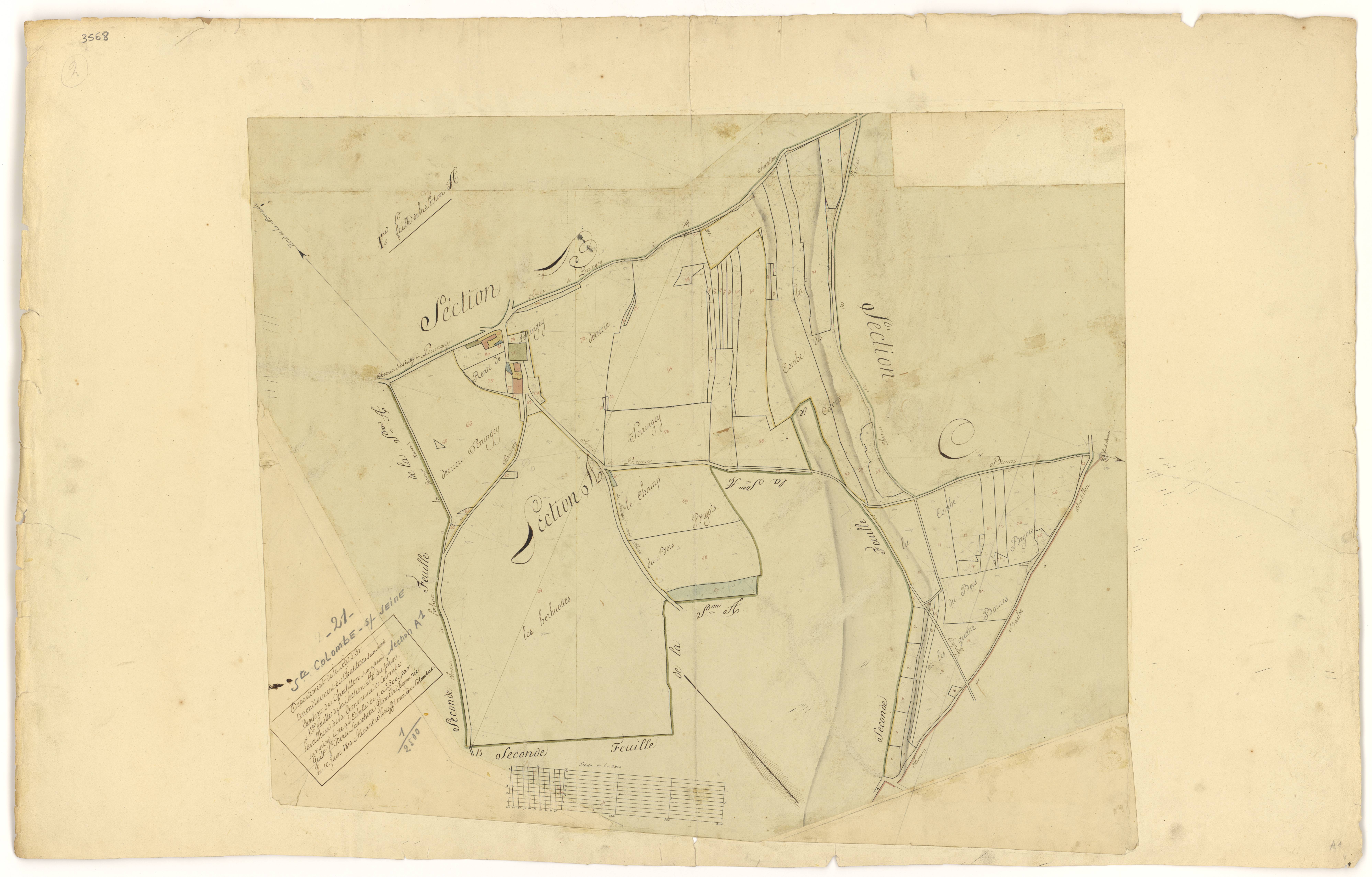 Sainte-Colombe-sur-Seine - Section A1 - 3 P PLAN 546/2