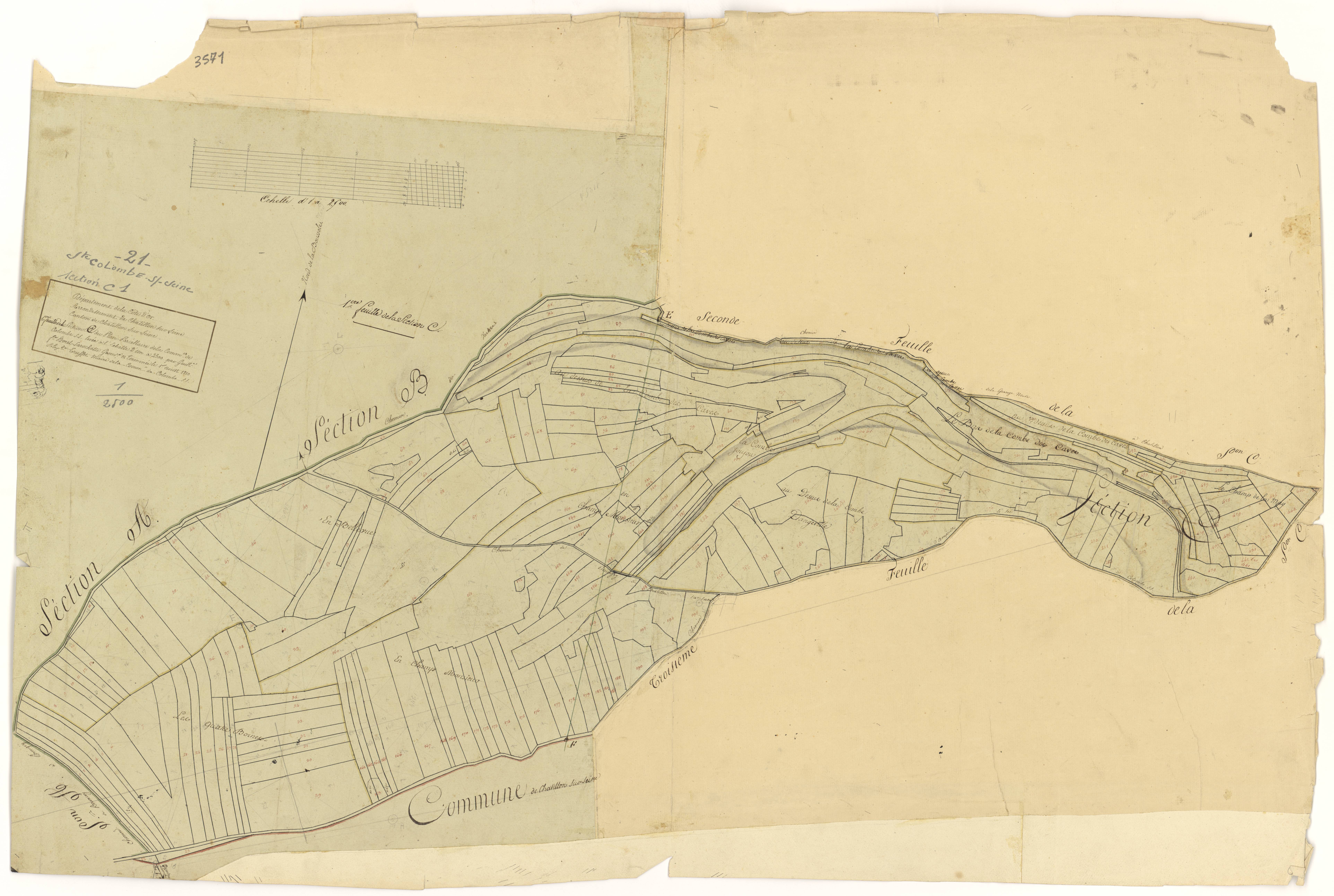 Sainte-Colombe-sur-Seine - Section C1 - 3 P PLAN 546/5