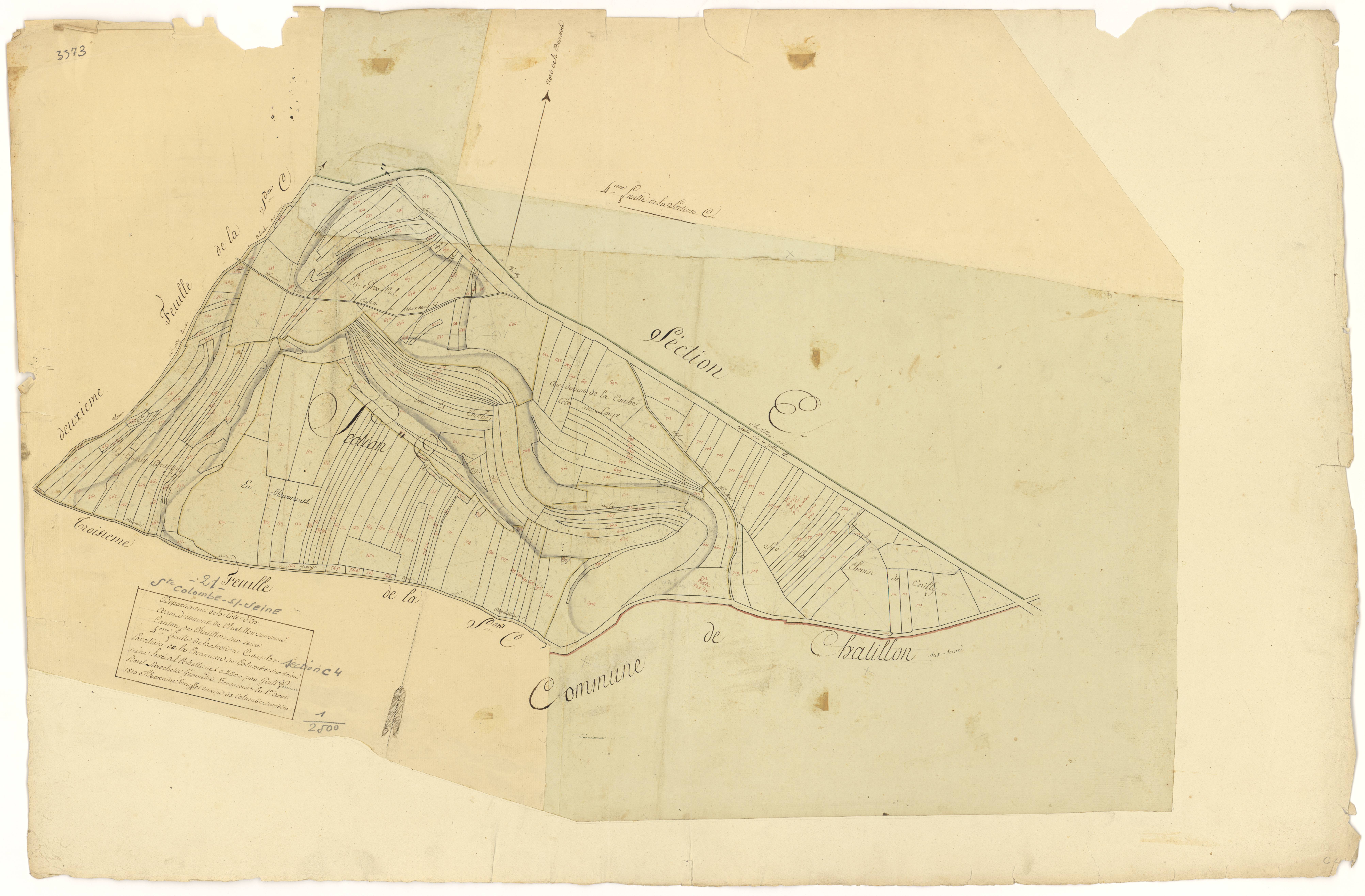 Sainte-Colombe-sur-Seine - Section C4 - 3 P PLAN 546/7