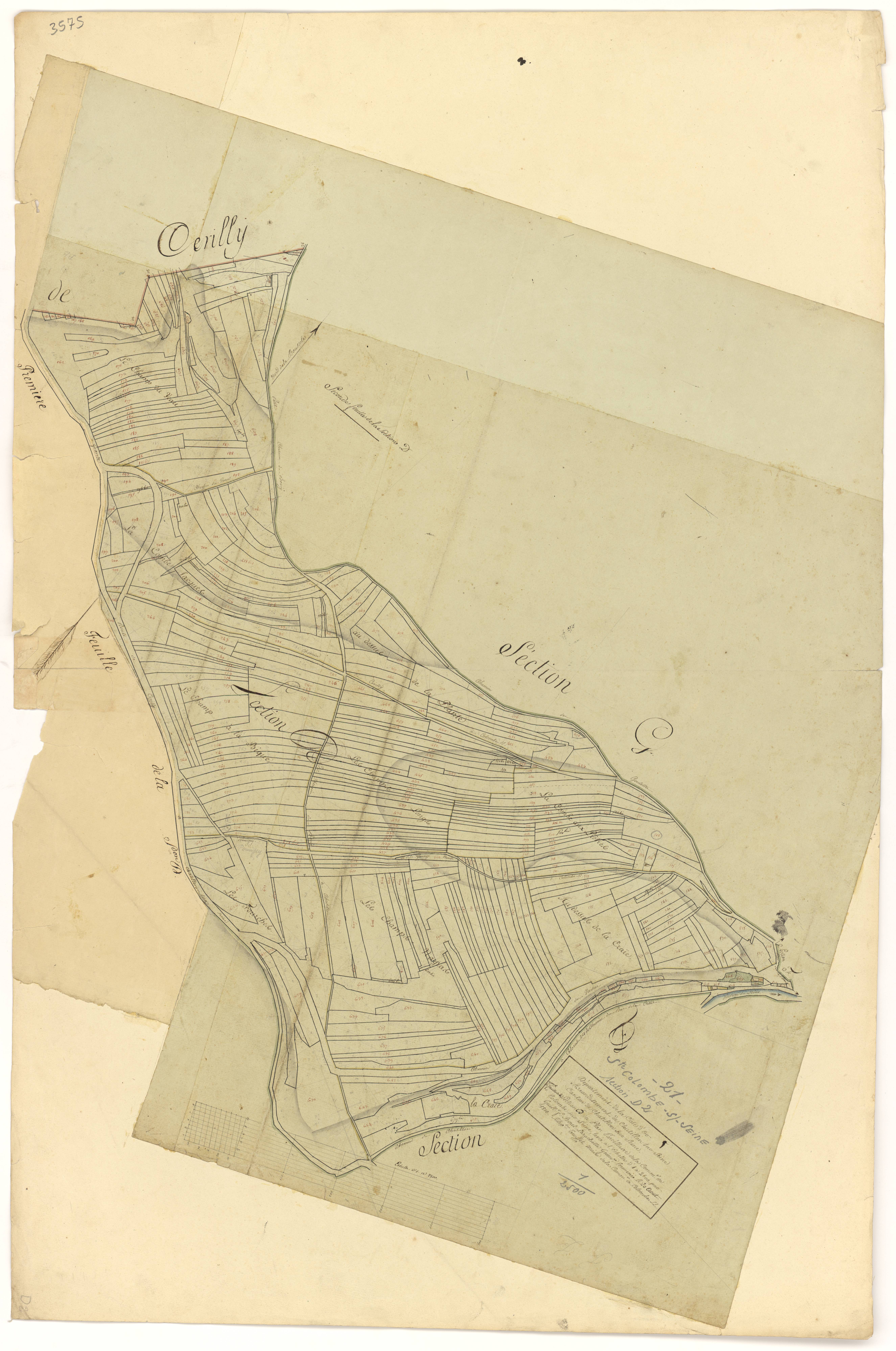 Sainte-Colombe-sur-Seine - Section D2 - 3 P PLAN 546/9
