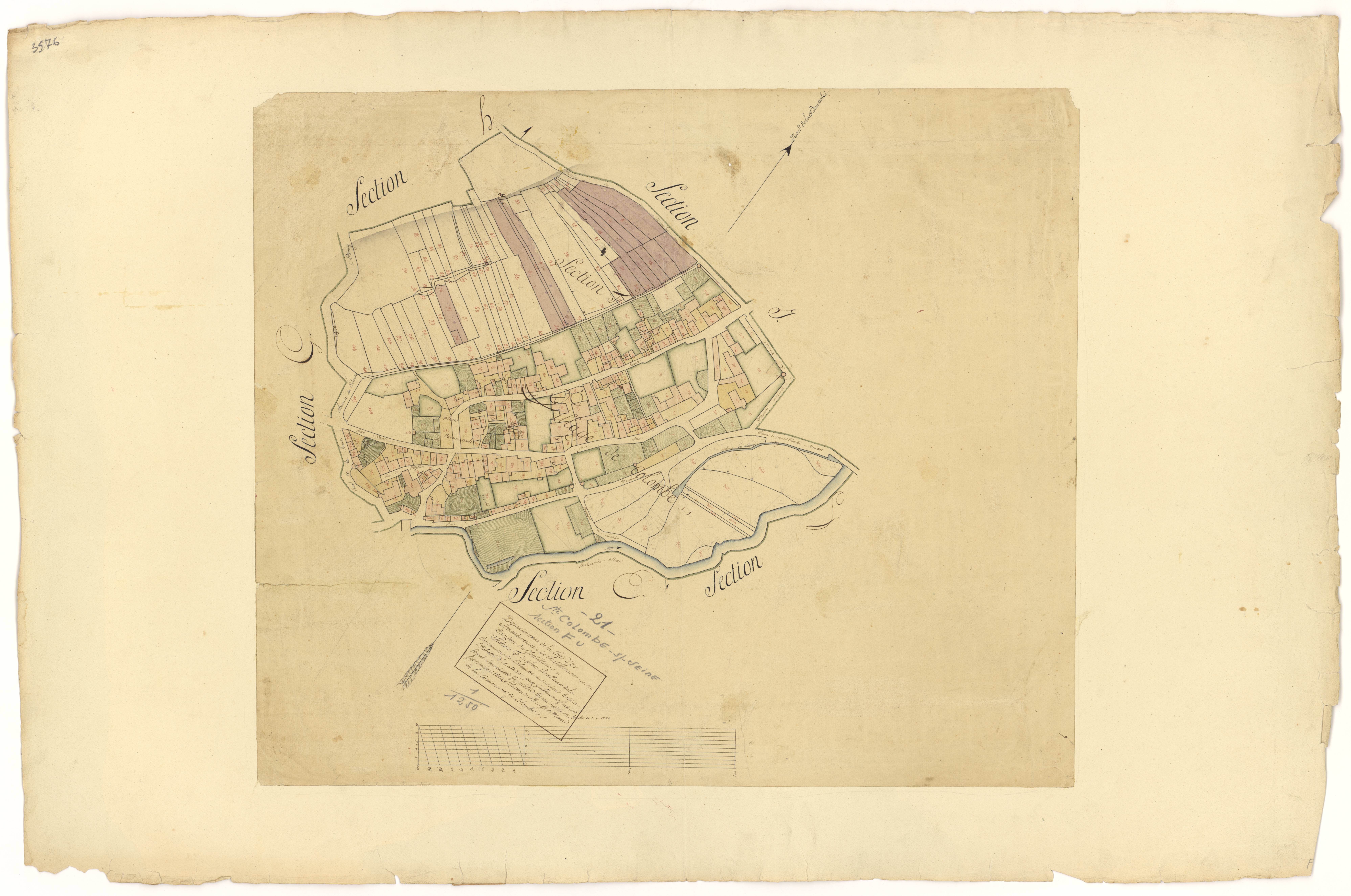 Sainte-Colombe-sur-Seine - Section F - 3 P PLAN 546/10