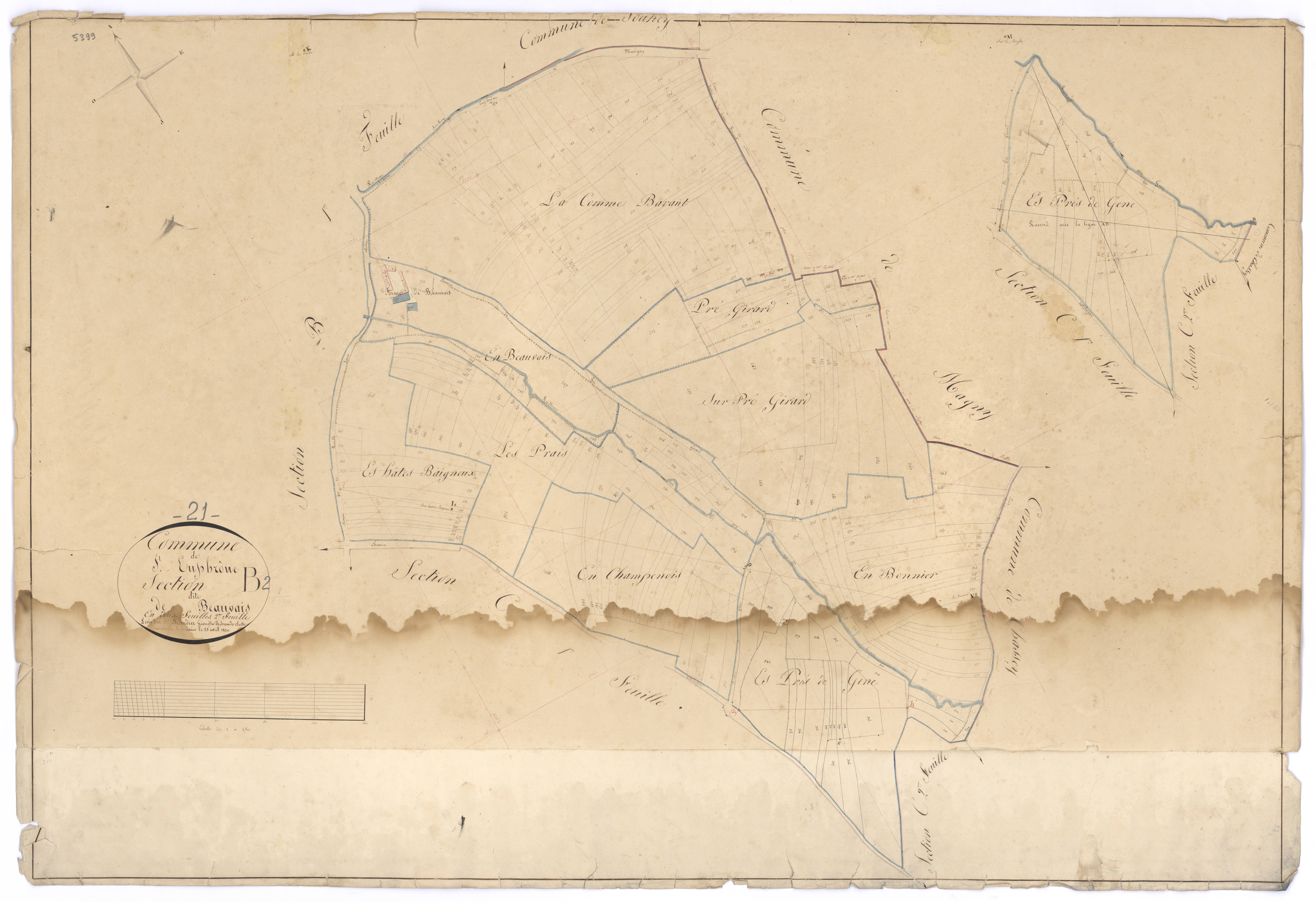 Saint-Euphrône - Section B2 - 3 P PLAN 550/5