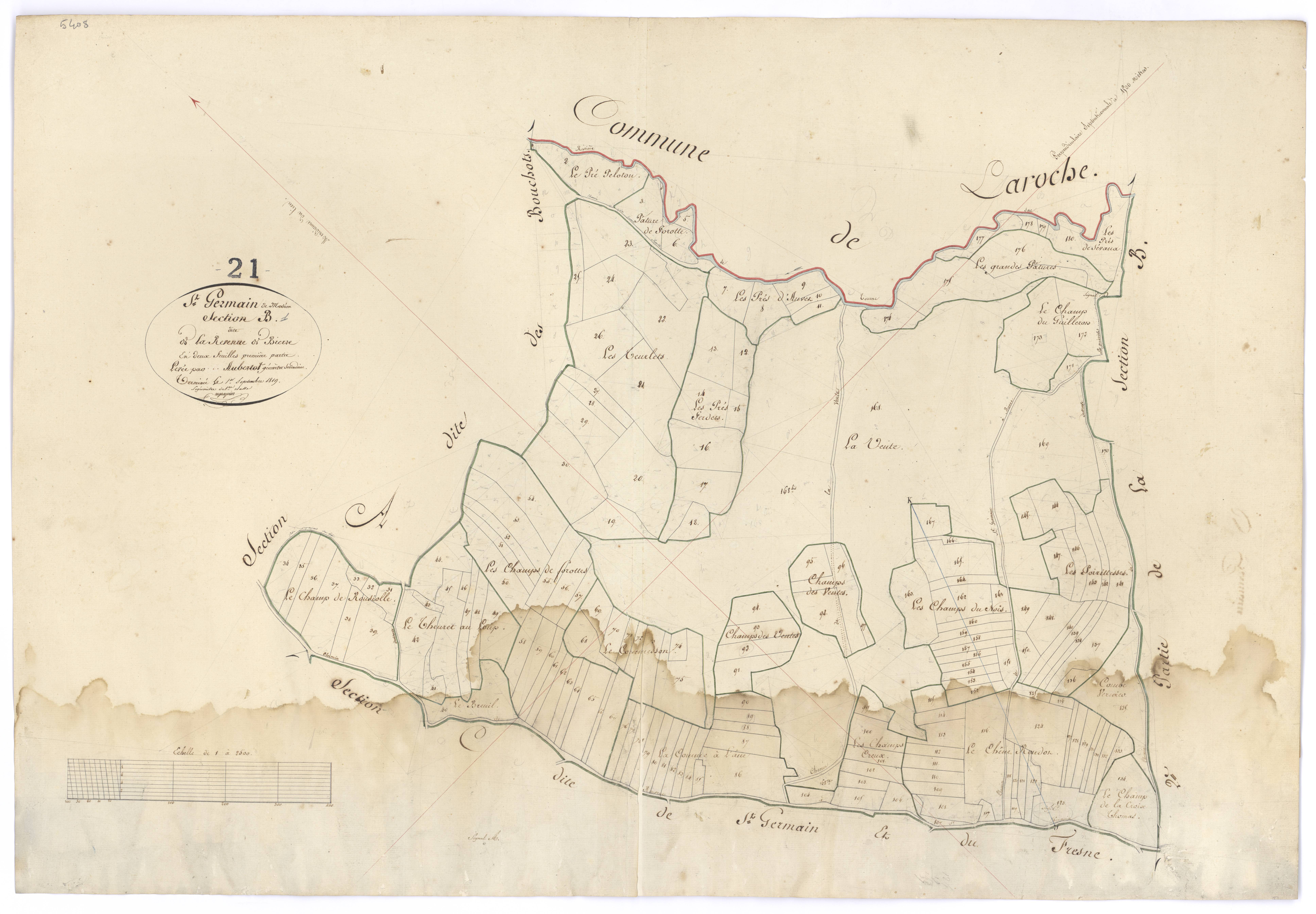 Saint-Germain-de-Modéon - Section B1 - 3 P PLAN 551/3