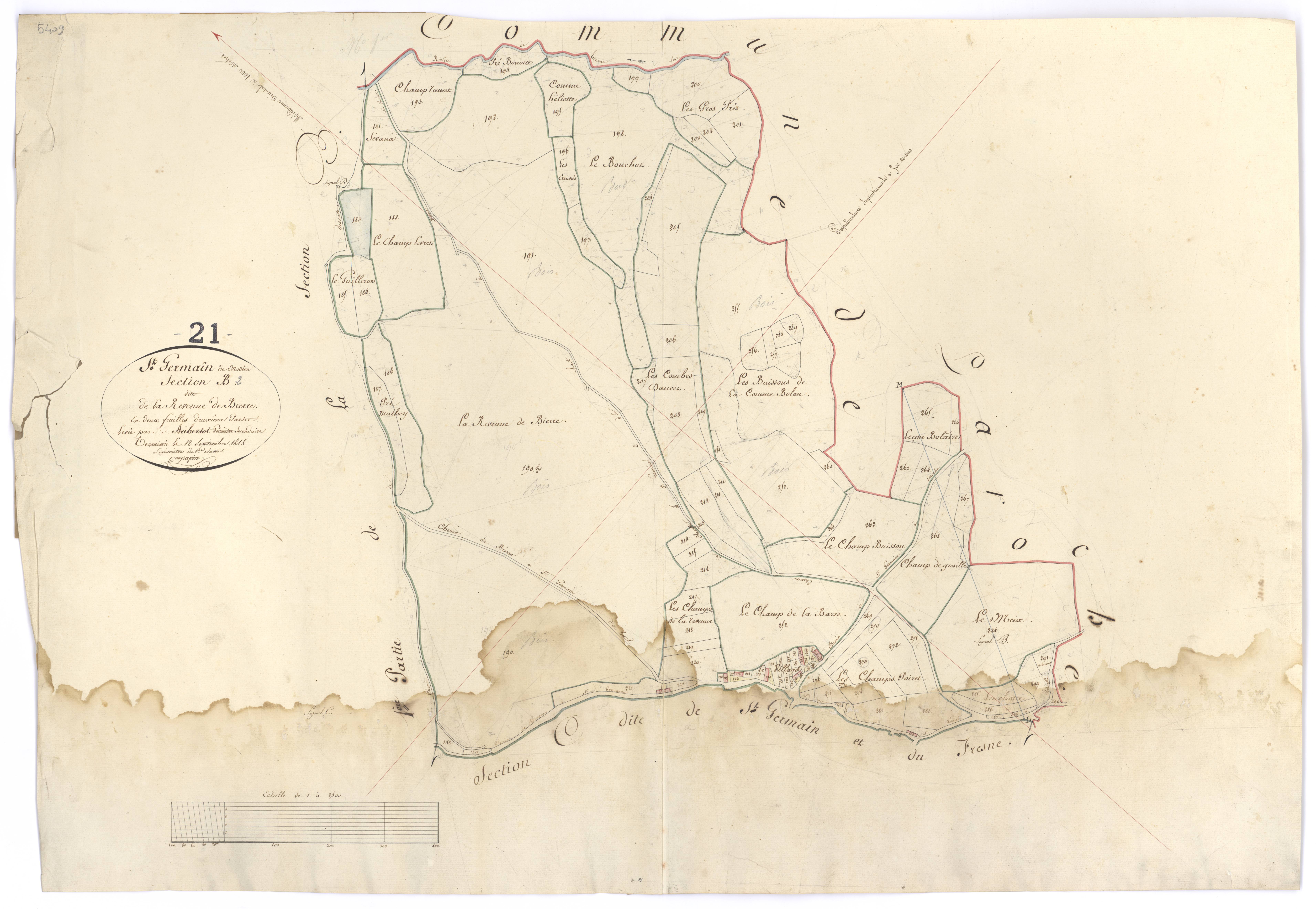 Saint-Germain-de-Modéon - Section B2 - 3 P PLAN 551/4