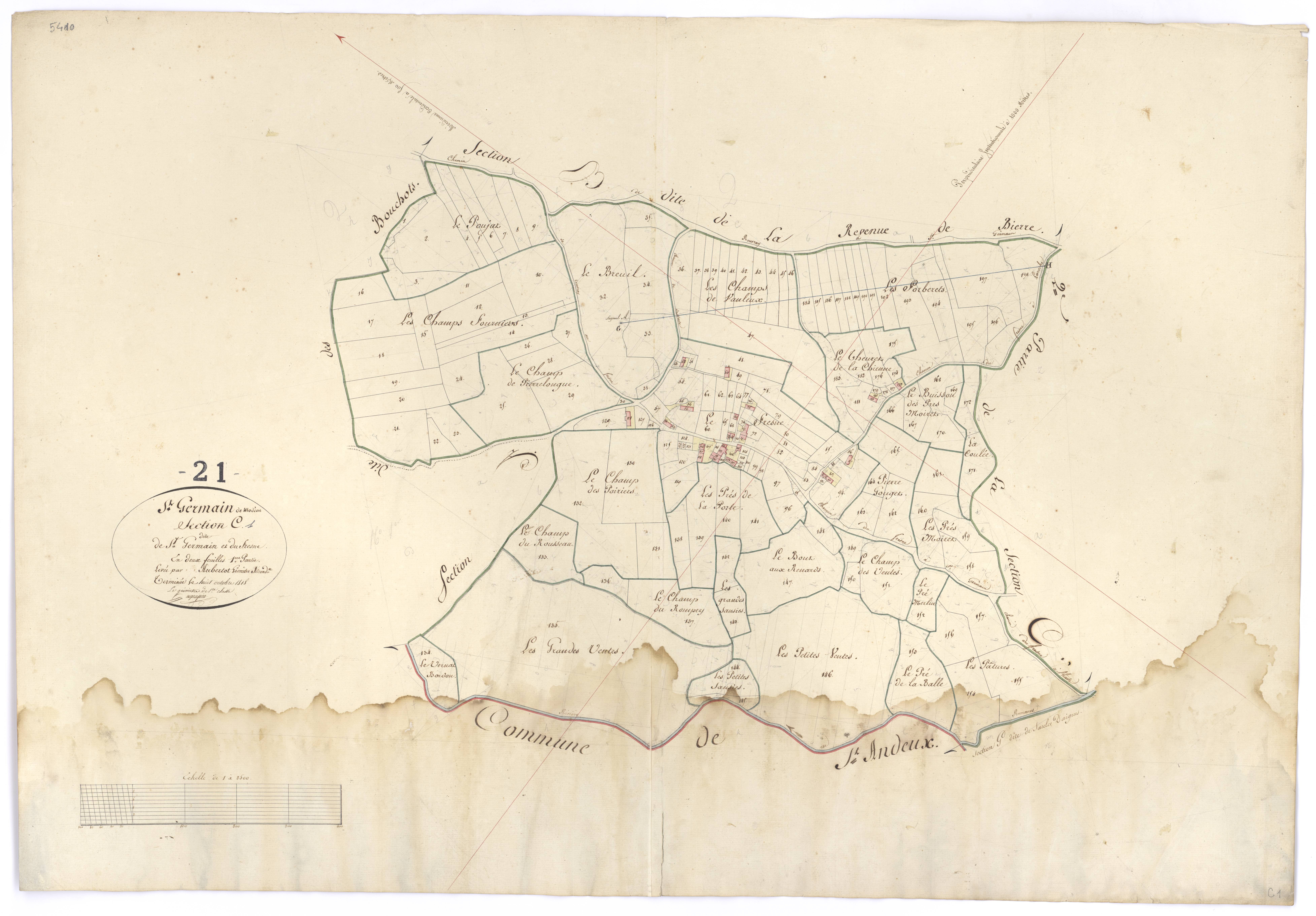 Saint-Germain-de-Modéon - Section C1 - 3 P PLAN 551/5