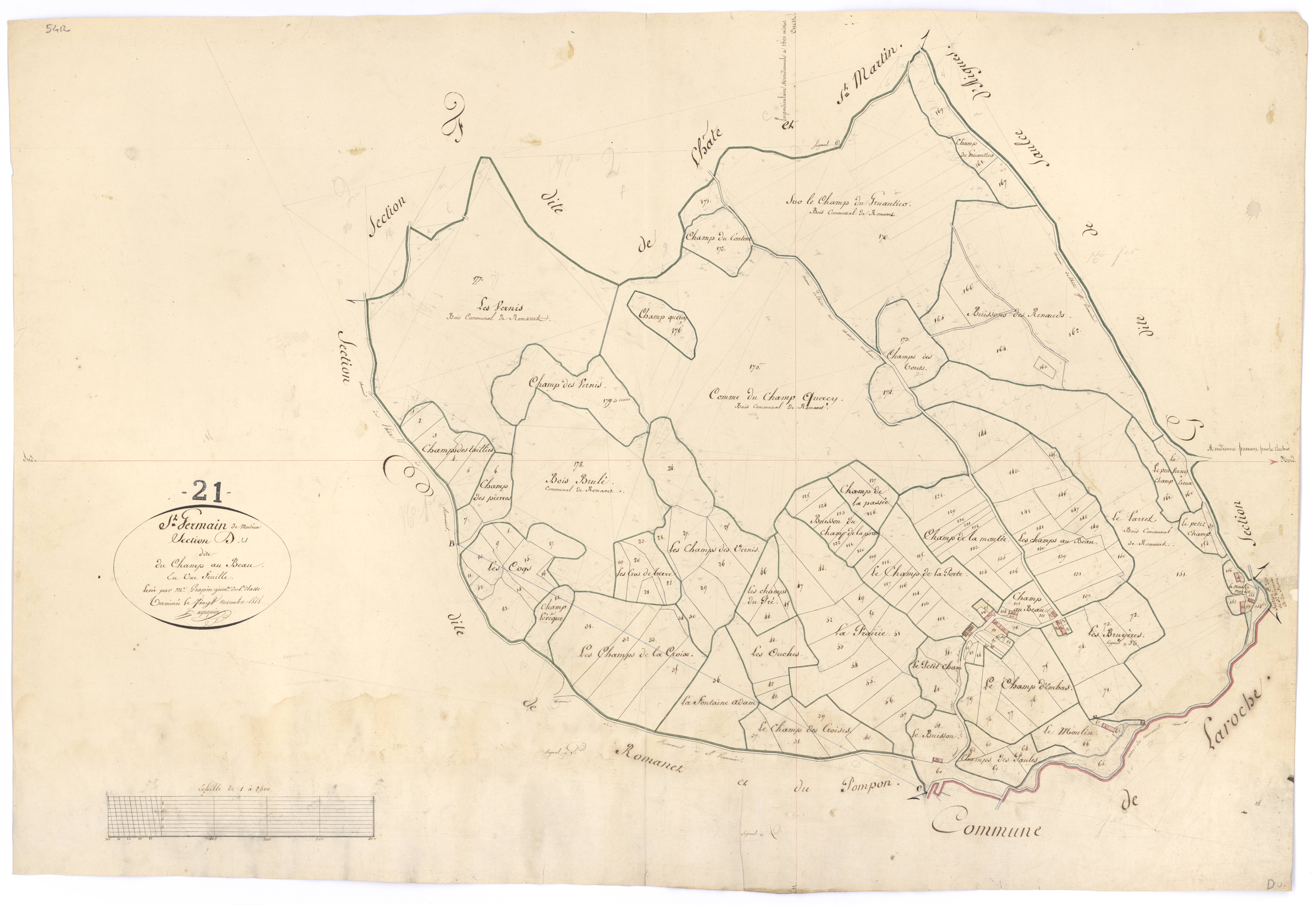 Saint-Germain-de-Modéon - Section D - 3 P PLAN 551/7