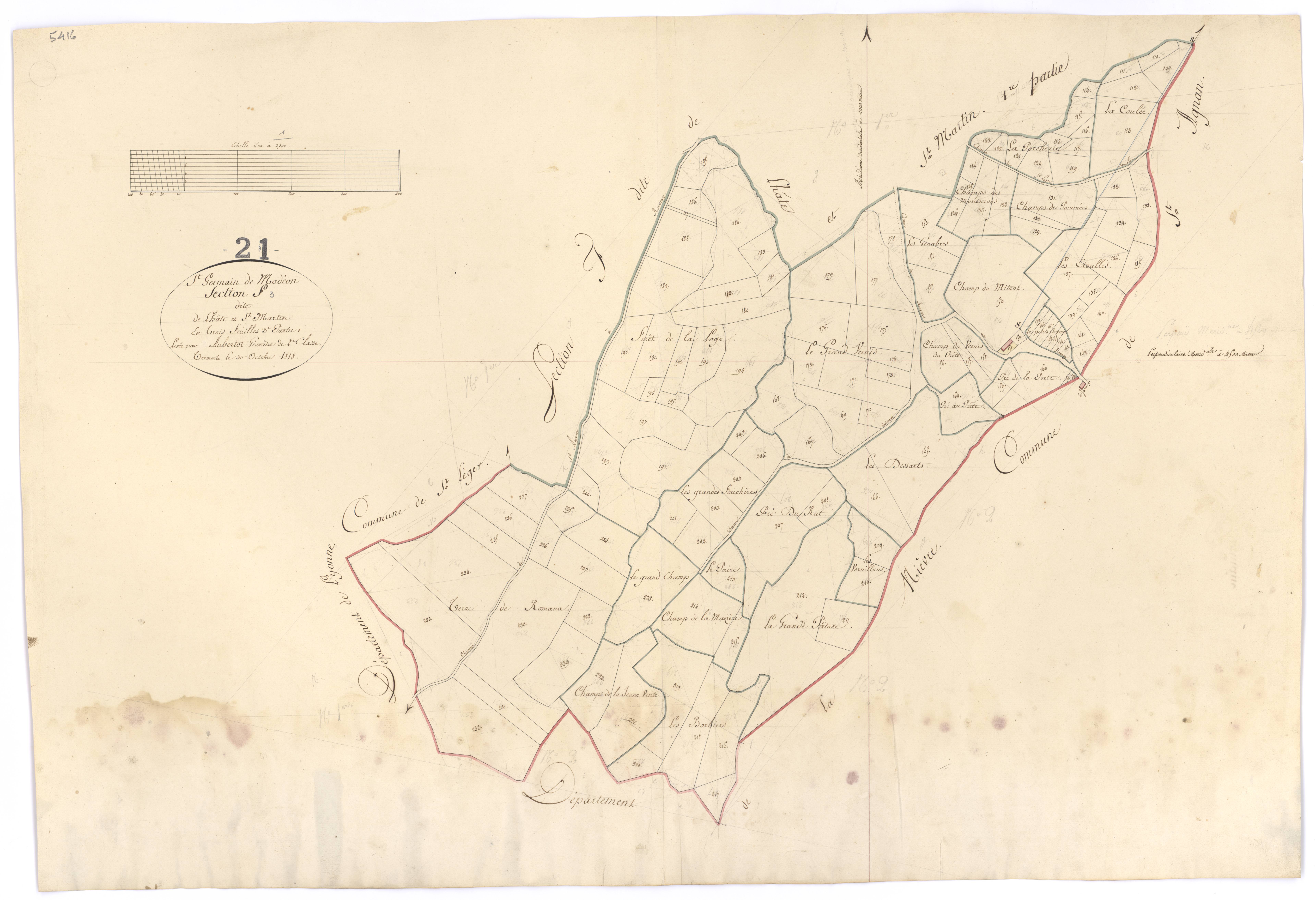 Saint-Germain-de-Modéon - Section F3 - 3 P PLAN 551/11