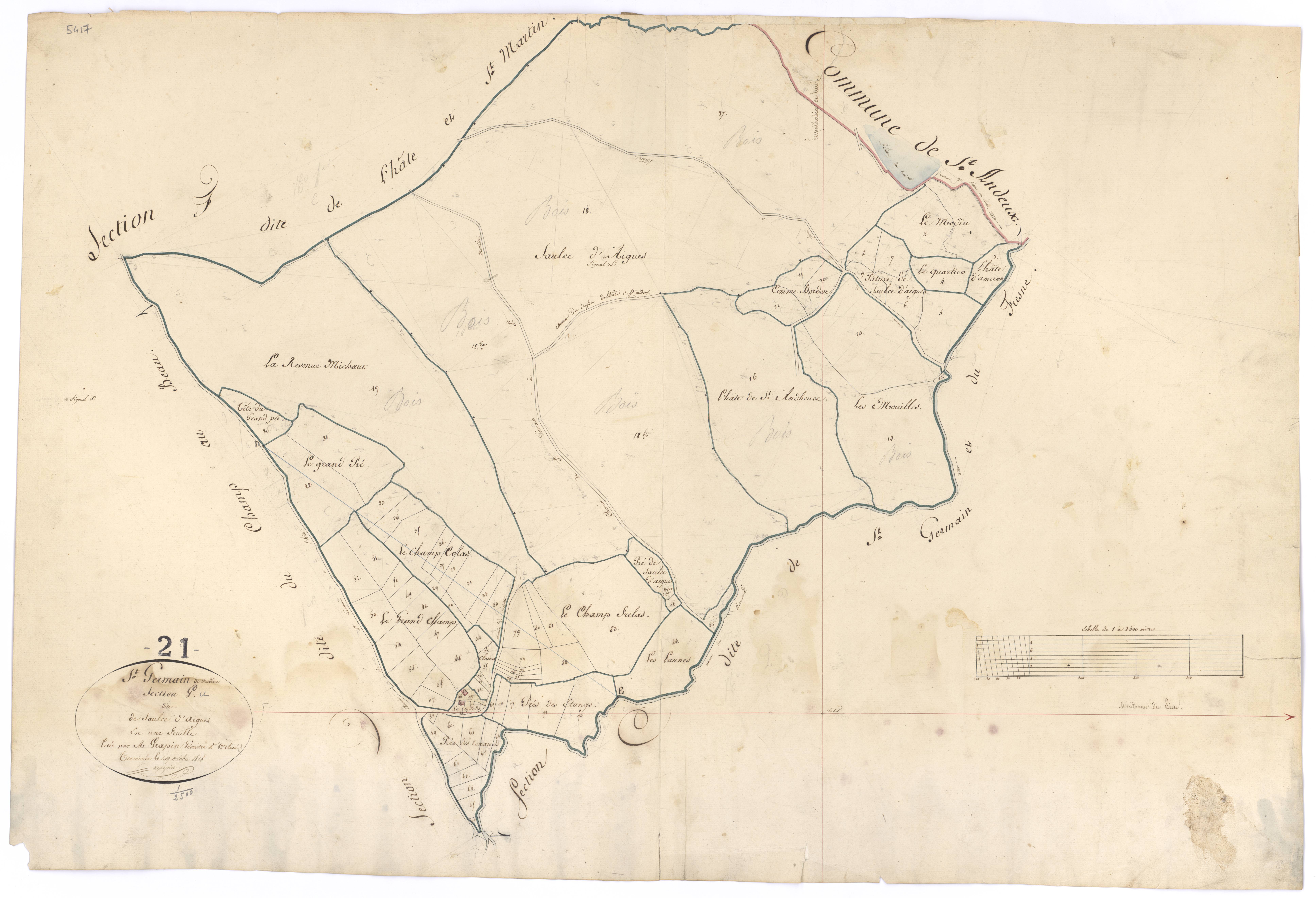 Saint-Germain-de-Modéon - Section G - 3 P PLAN 551/12