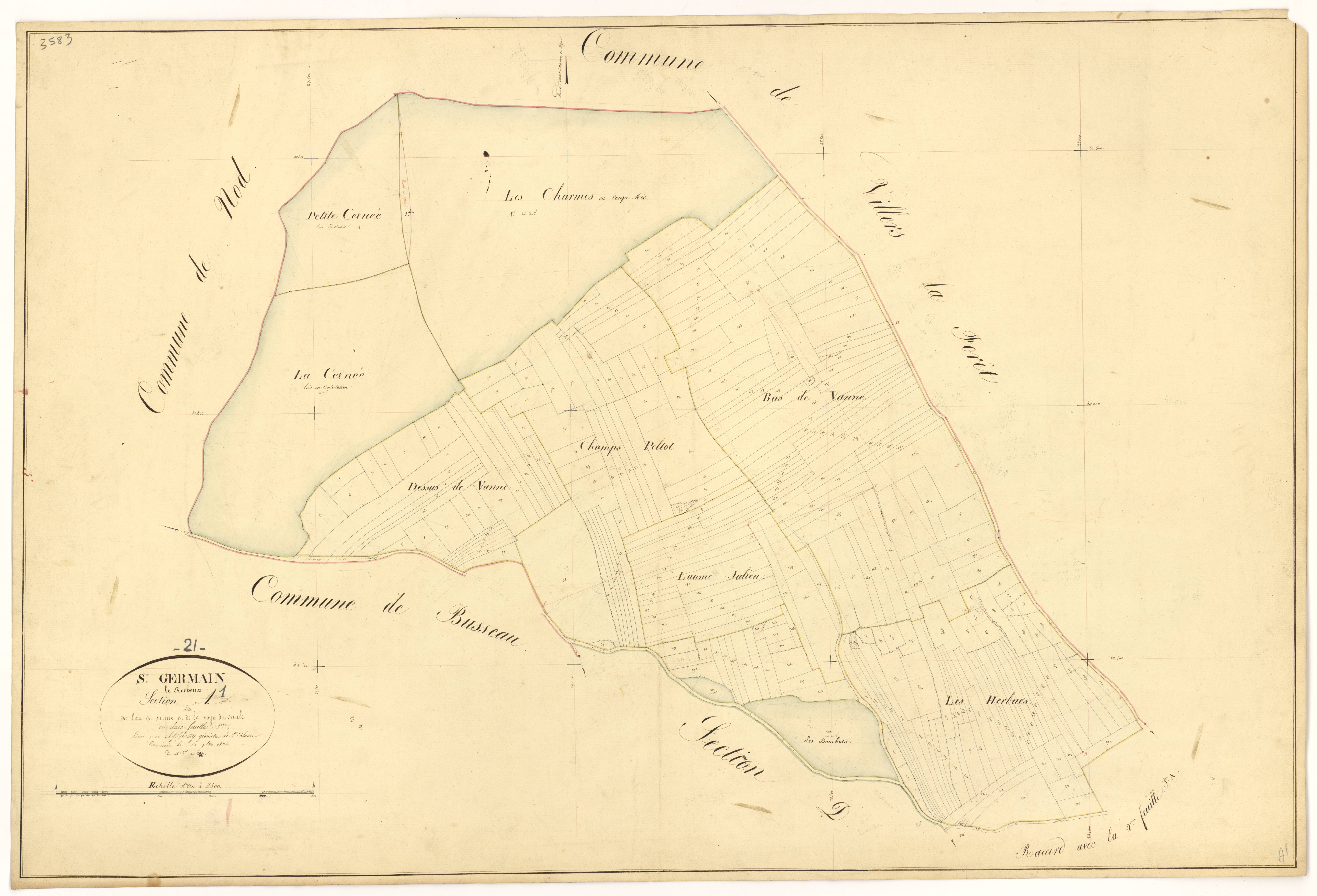 Saint-Germain-le-Rocheux - Section A1 - 3 P PLAN 552/2