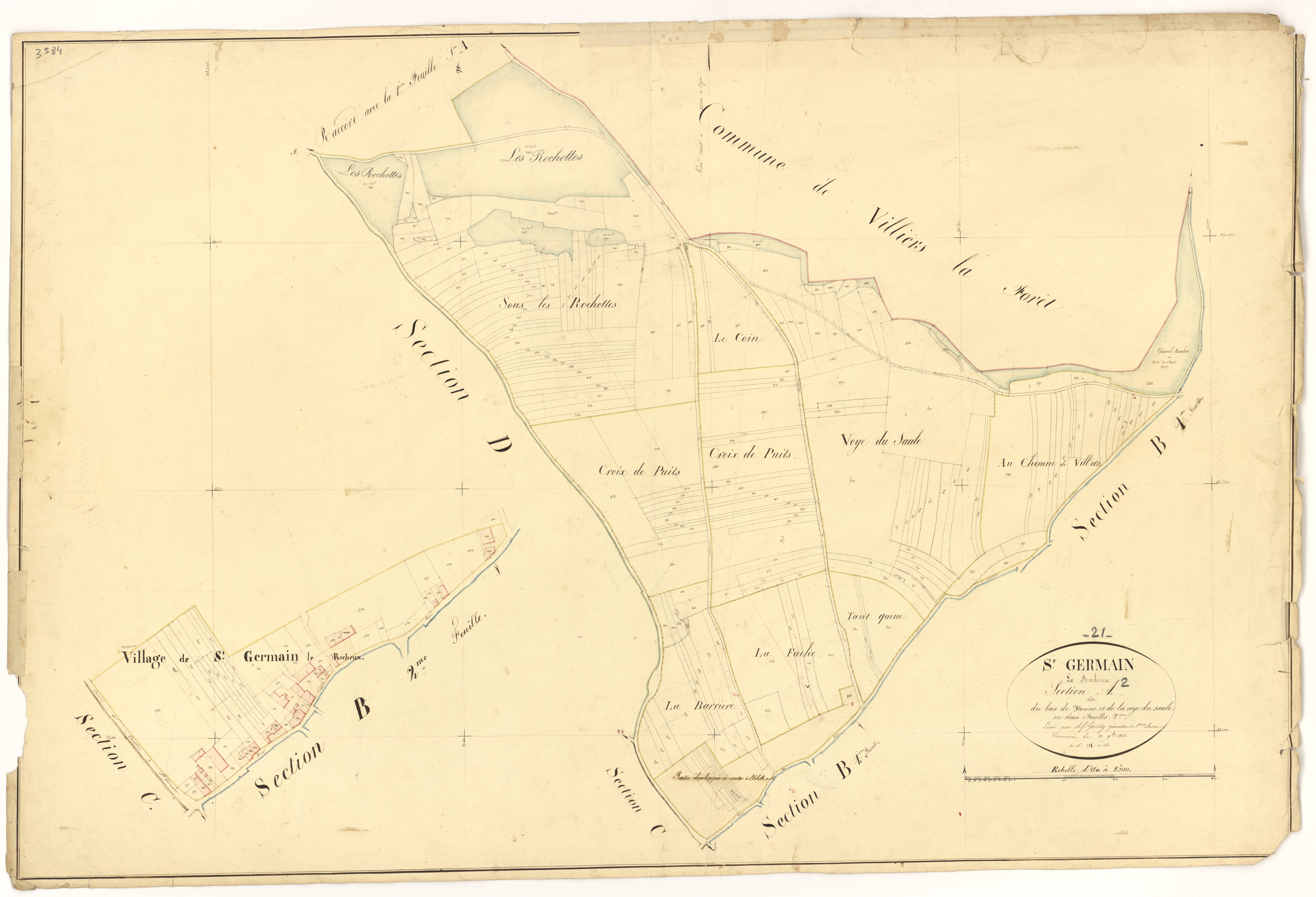 Saint-Germain-le-Rocheux - Section A2 - 3 P PLAN 552/3