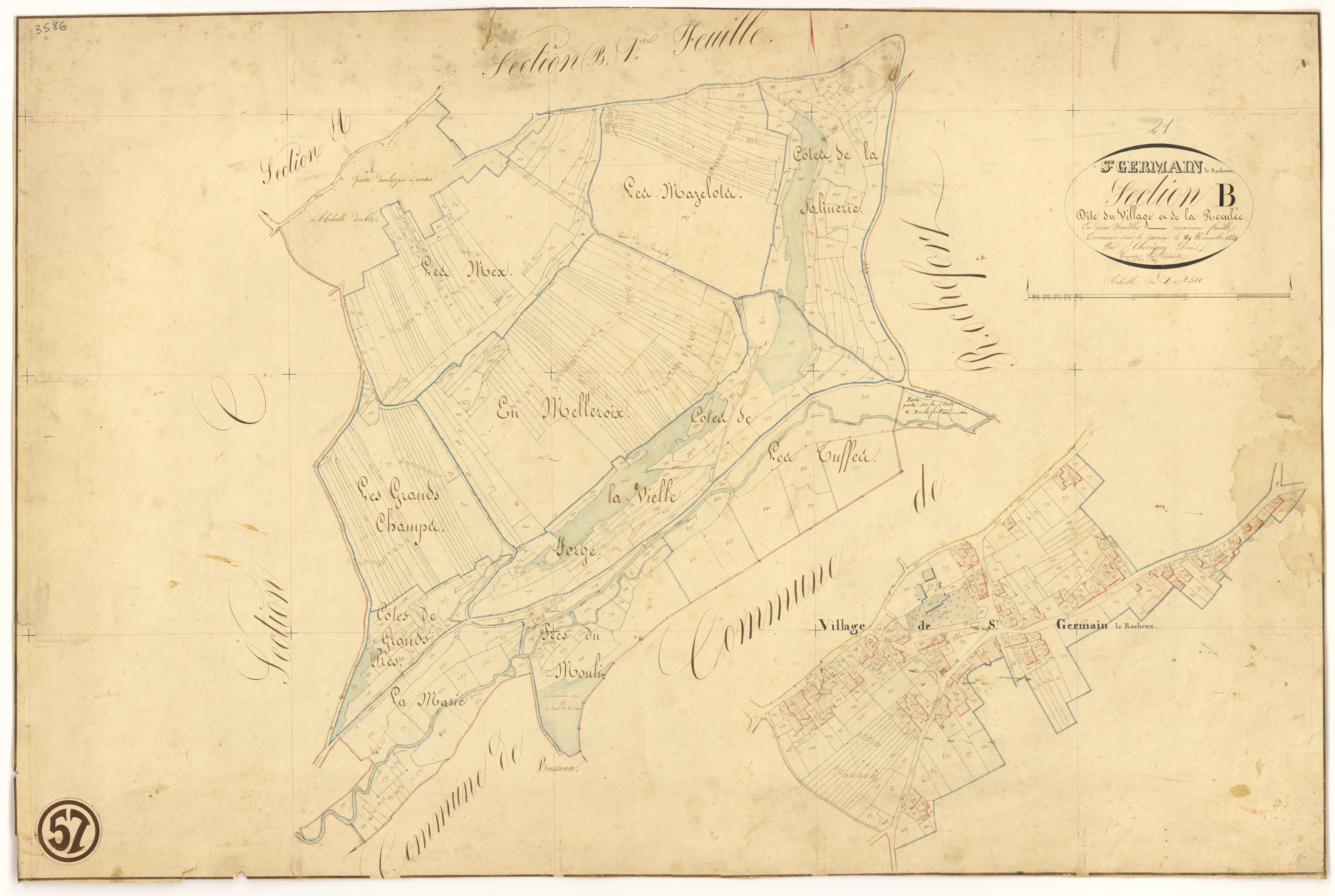Saint-Germain-le-Rocheux - Section B2 - 3 P PLAN 552/5