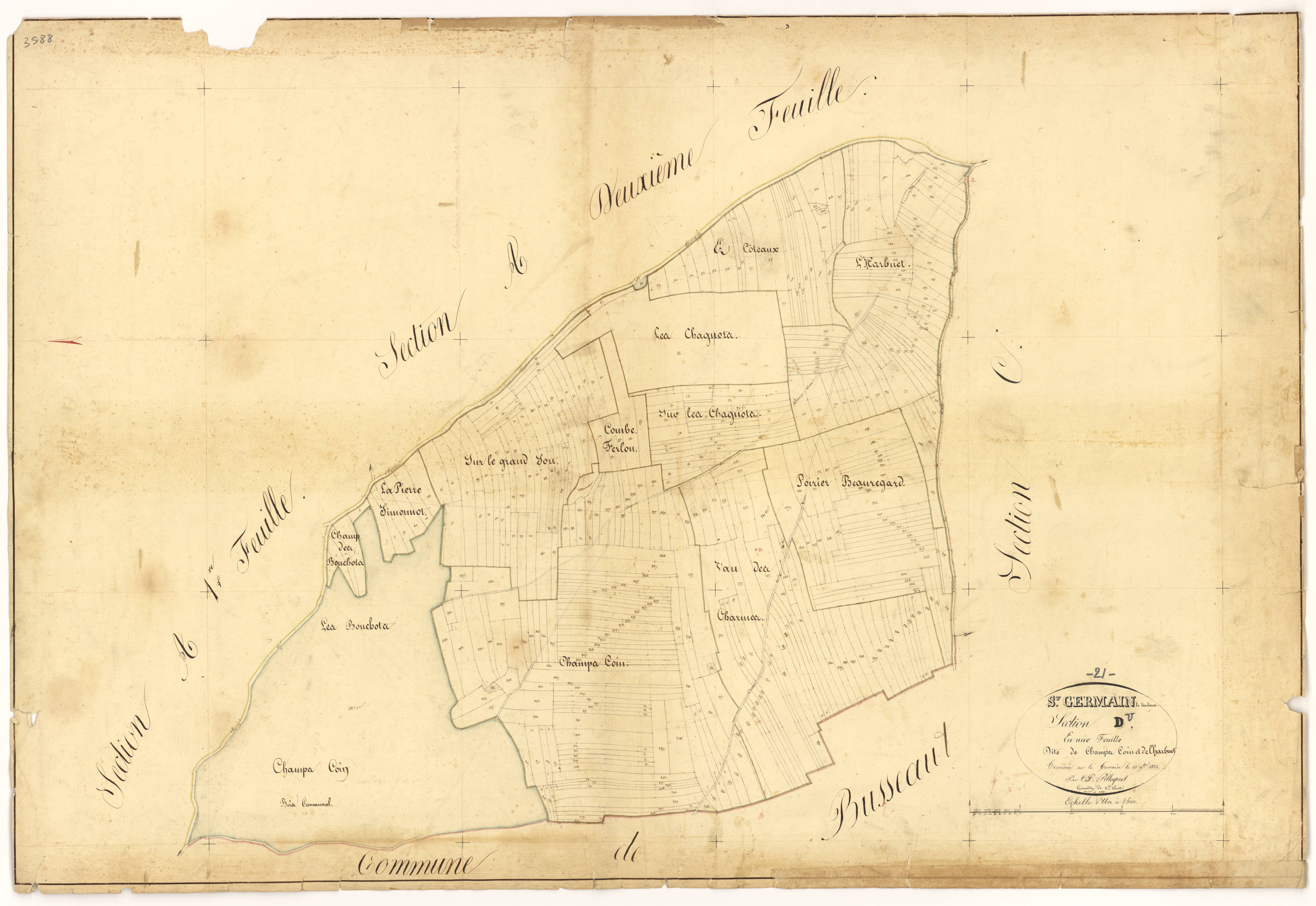 Saint-Germain-le-Rocheux - Section D - 3 P PLAN 552/7