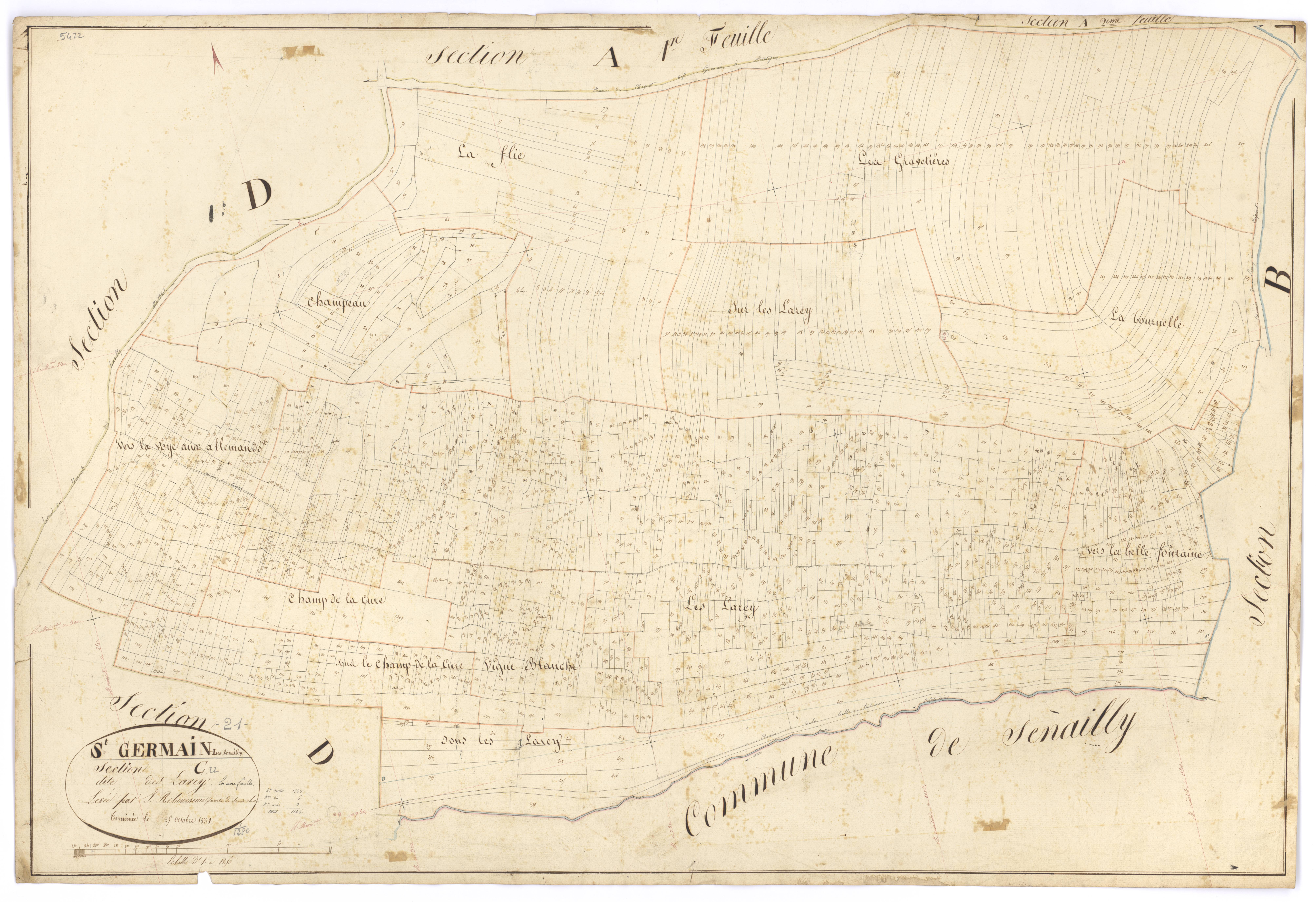 Saint-Germain-lès-Senailly - Section C - 3 P PLAN 553/5