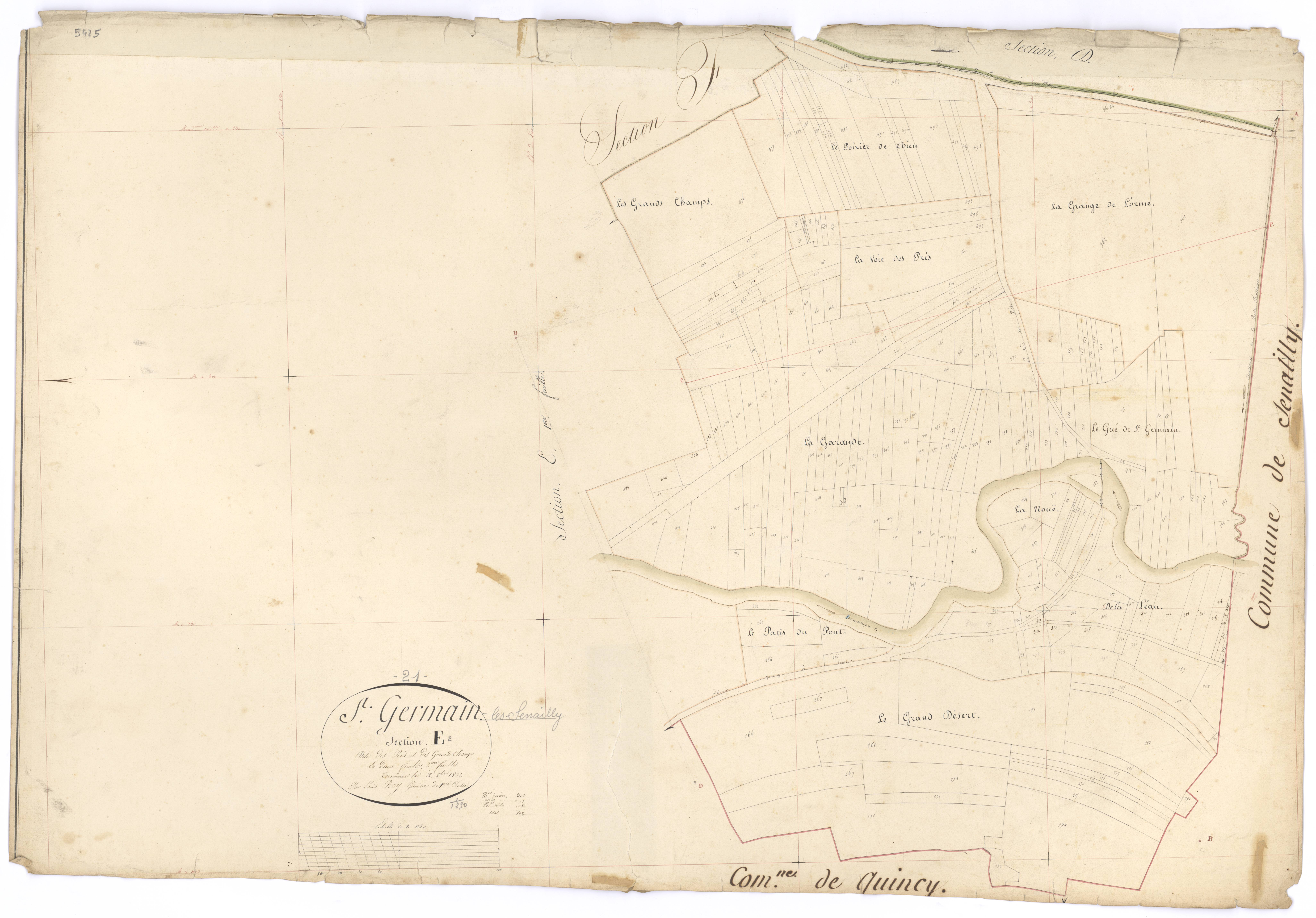 Saint-Germain-lès-Senailly - Section E2 - 3 P PLAN 553/8