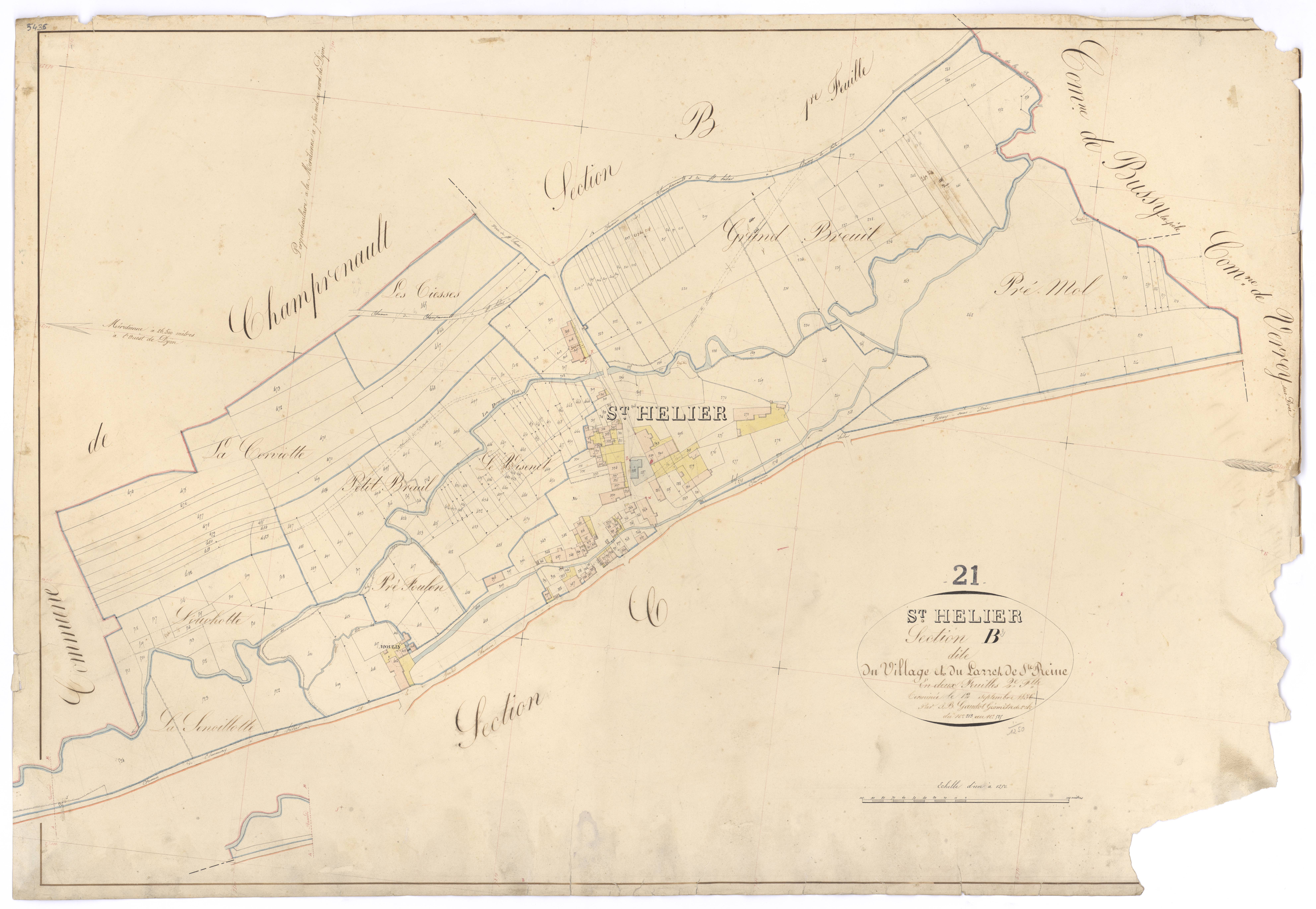 Saint-Hélier - Section B2 - 3 P PLAN 555/4