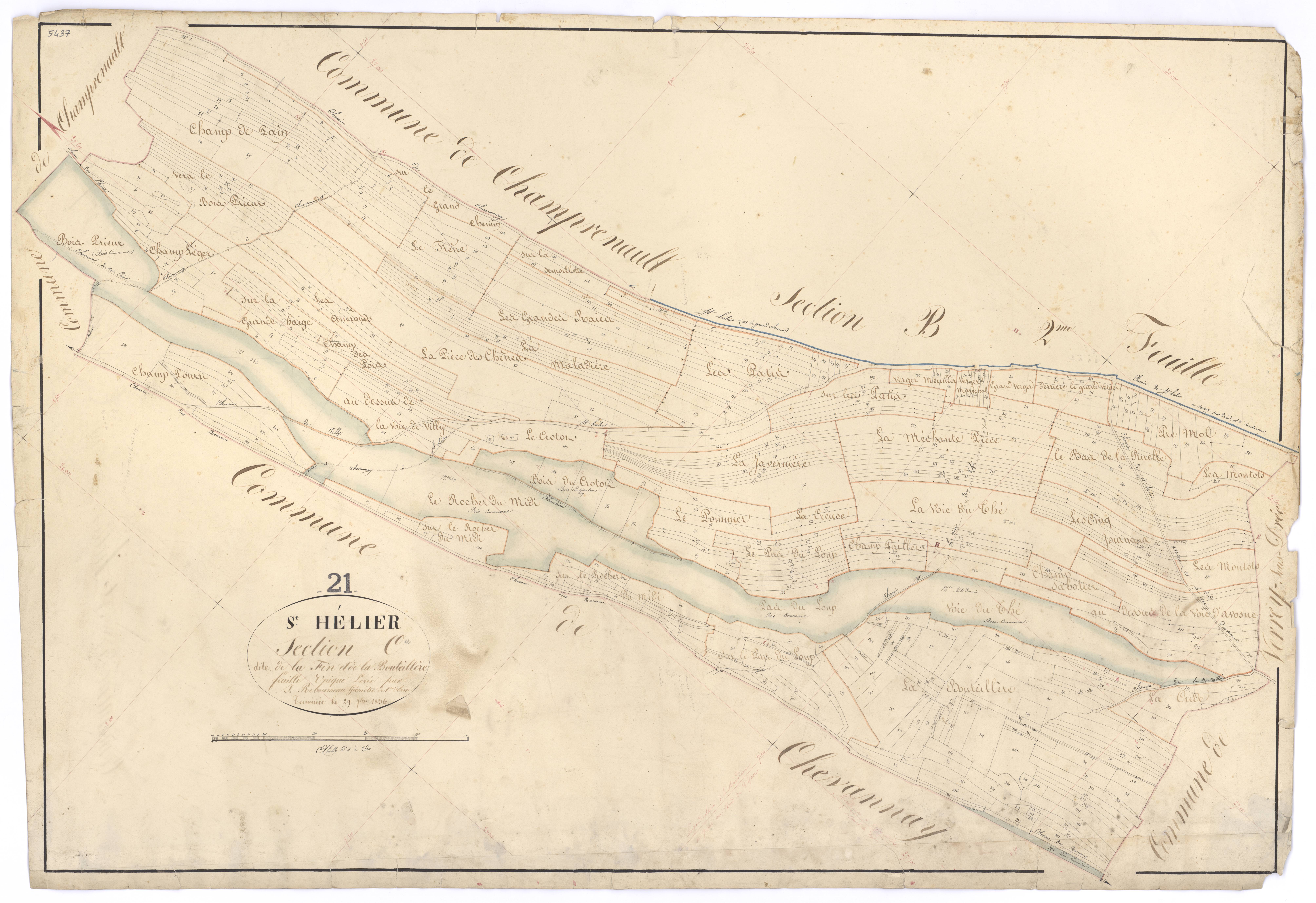 Saint-Hélier - Section C - 3 P PLAN 555/5