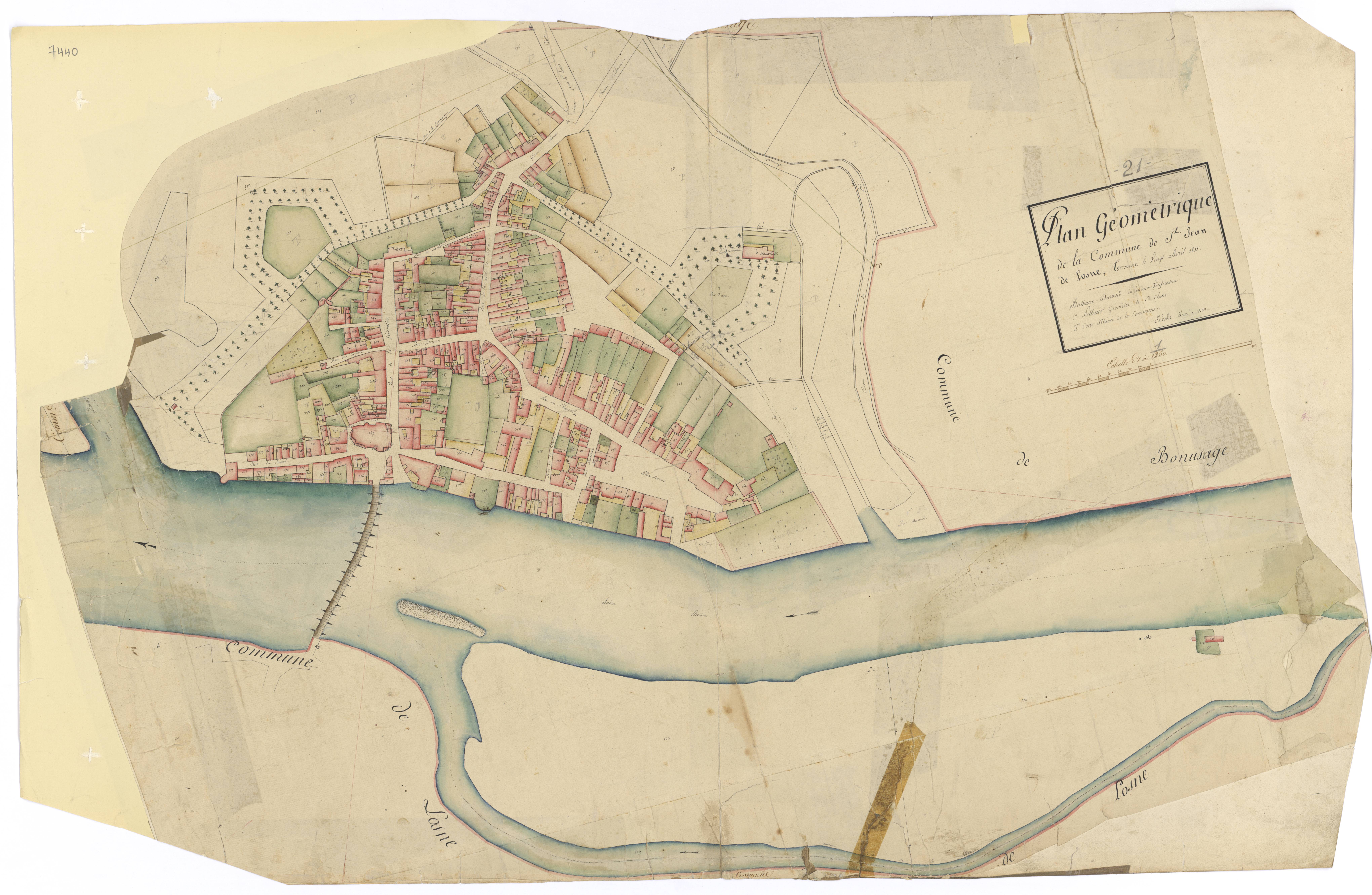 Saint-Jean-de-Losne - non précisé - 3 P PLAN 557/2