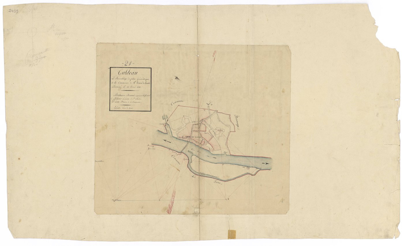 Saint-Jean-de-Losne - Tableau d'assemblage - 3 P PLAN 557/1