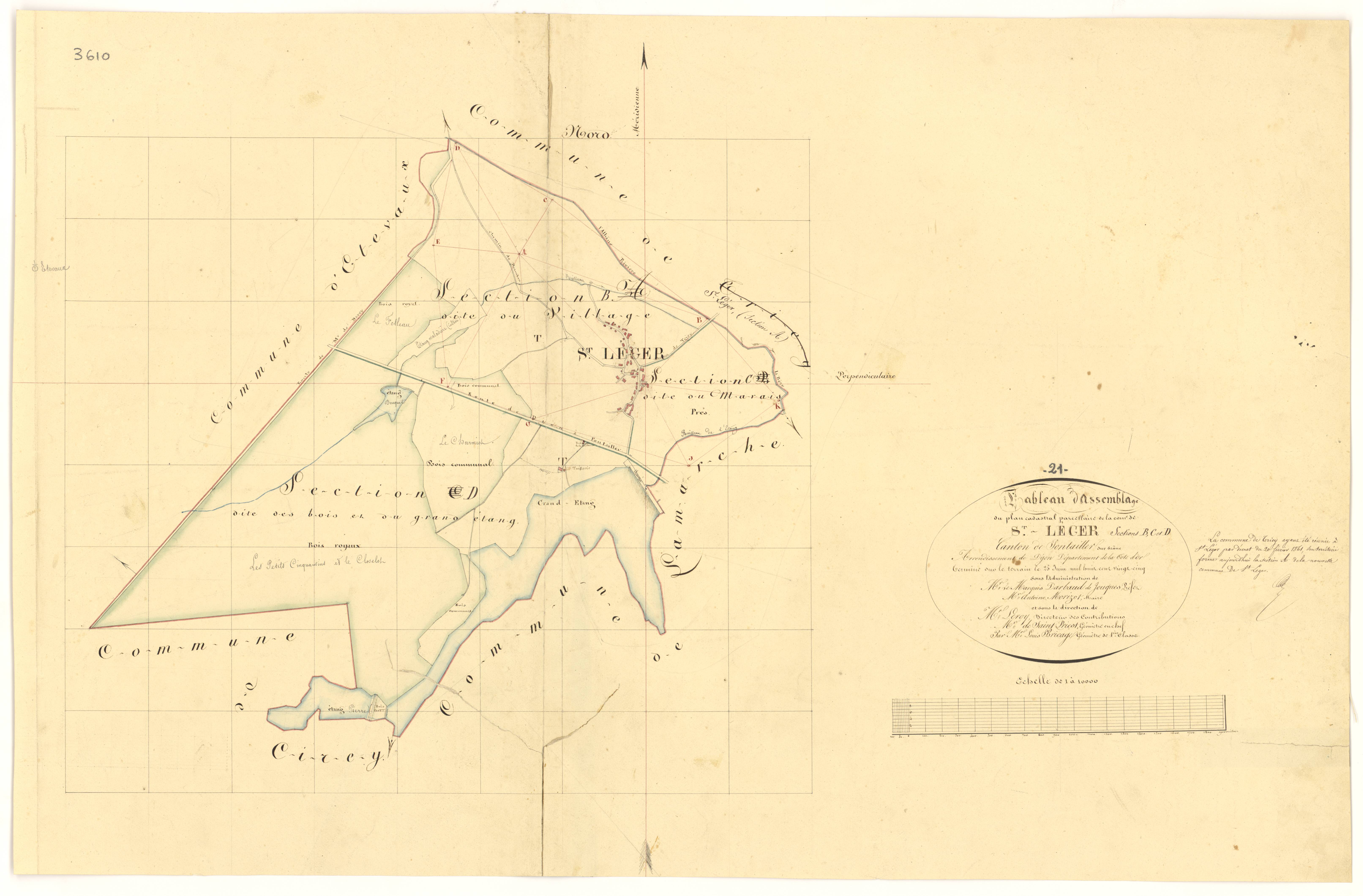 Saint-Léger-Triey - Tableau d'assemblage - 3 P PLAN 559/1