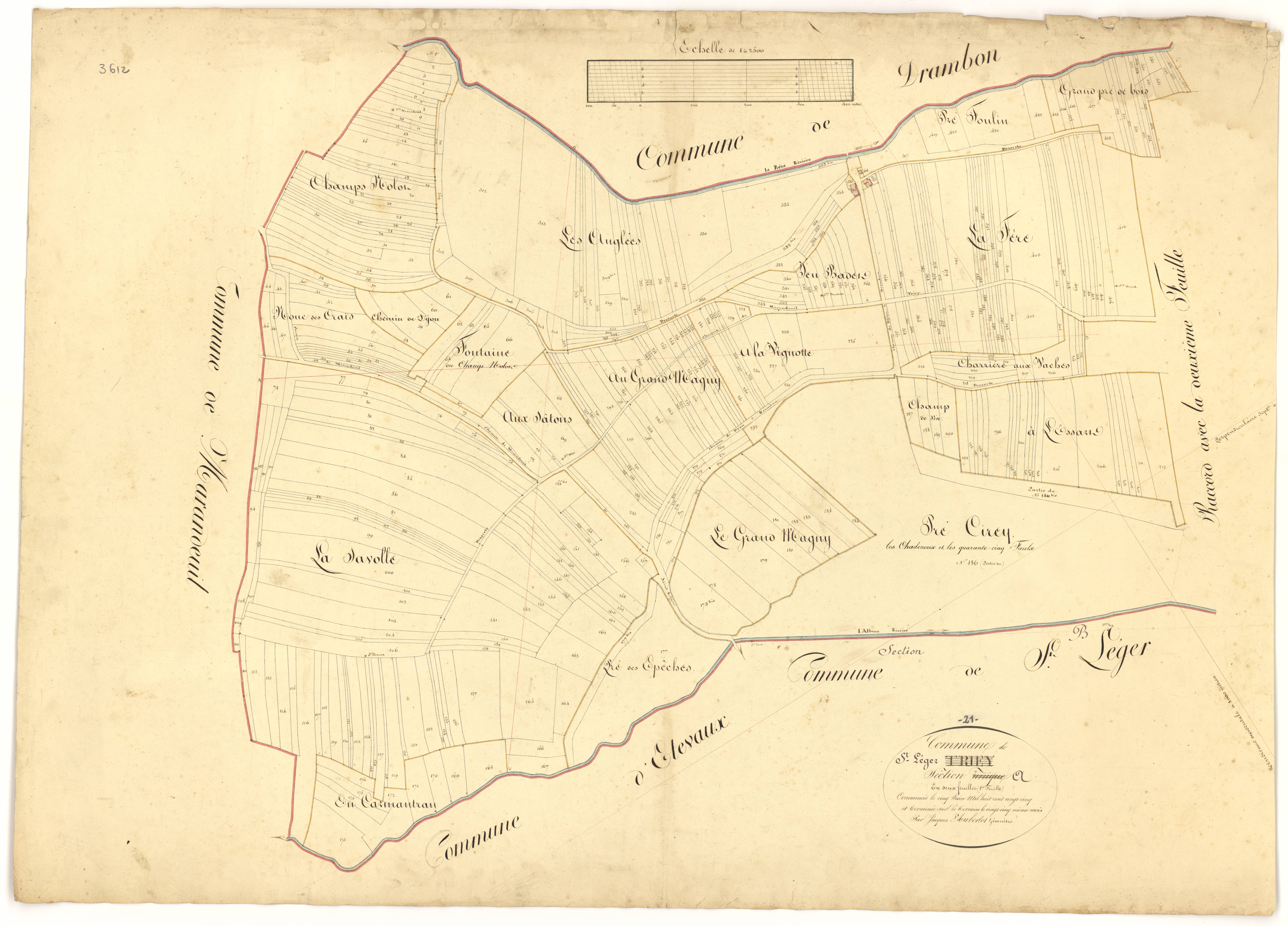 Saint-Léger-Triey - Section A1 - 3 P PLAN 559/3
