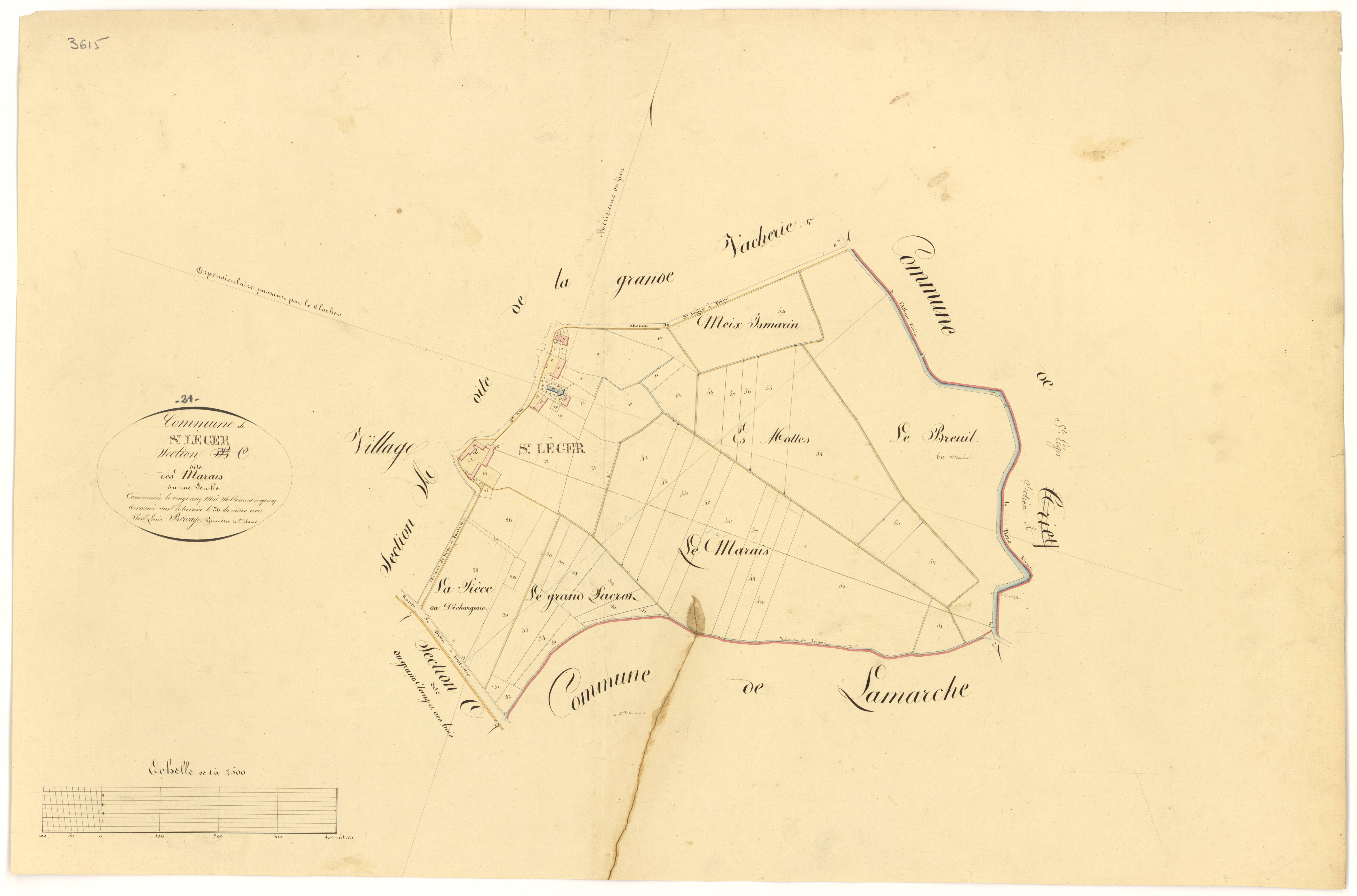 Saint-Léger-Triey - Section C - 3 P PLAN 559/6