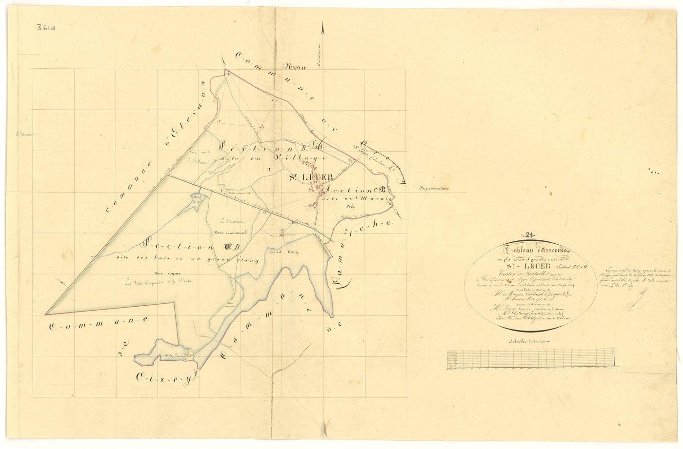 Saint-Léger-Triey - Tableau d'assemblage - 3 P PLAN 559/1