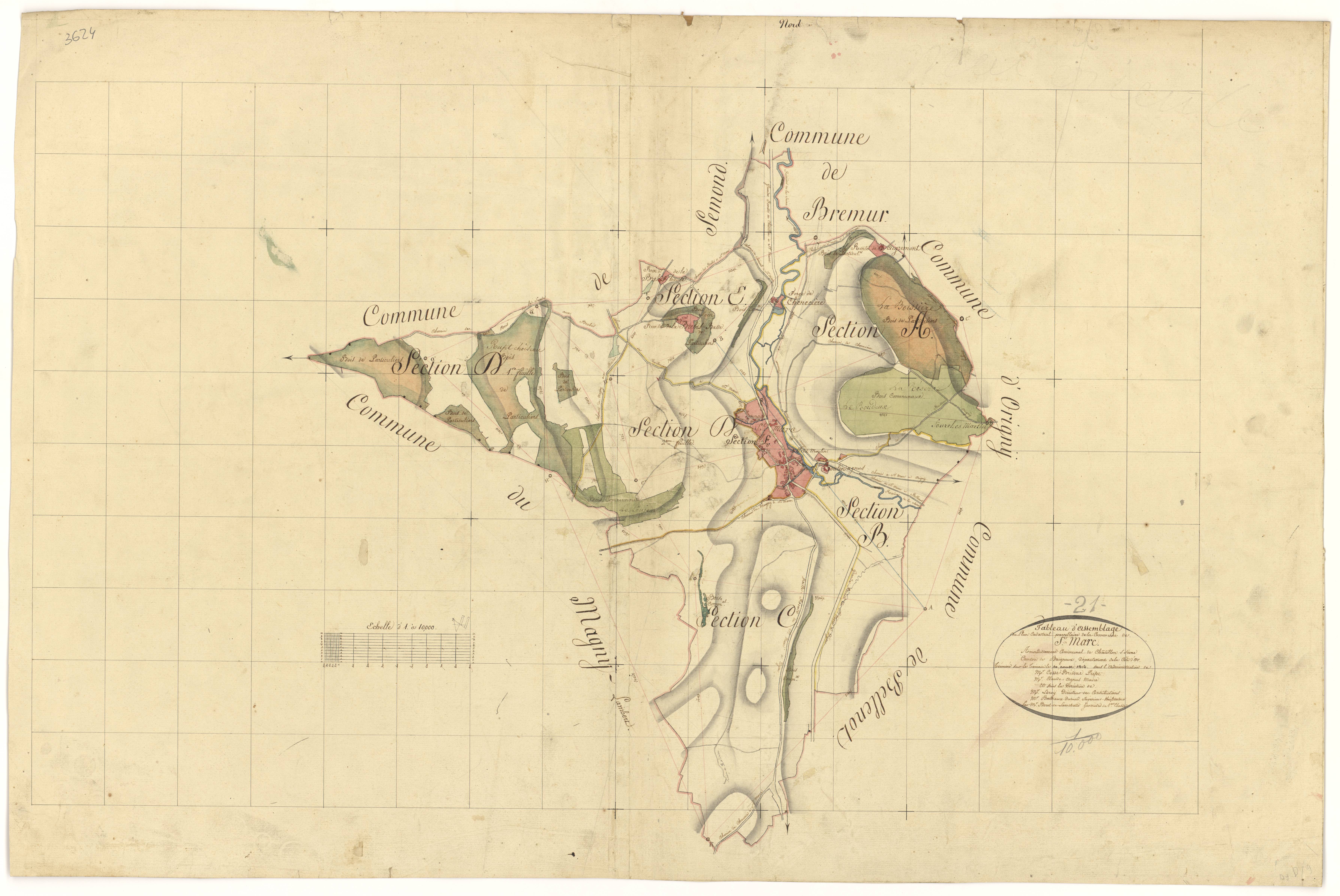 Saint-Marc-sur-Seine - Tableau d'assemblage - 3 P PLAN 560/1