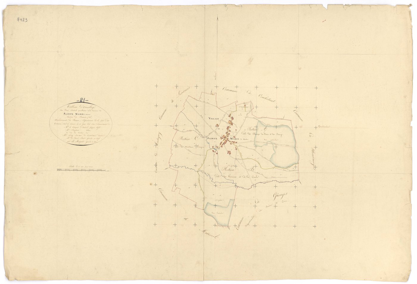 Sainte-Marie-la-Blanche - Tableau d'assemblage - 3 P PLAN 547/1