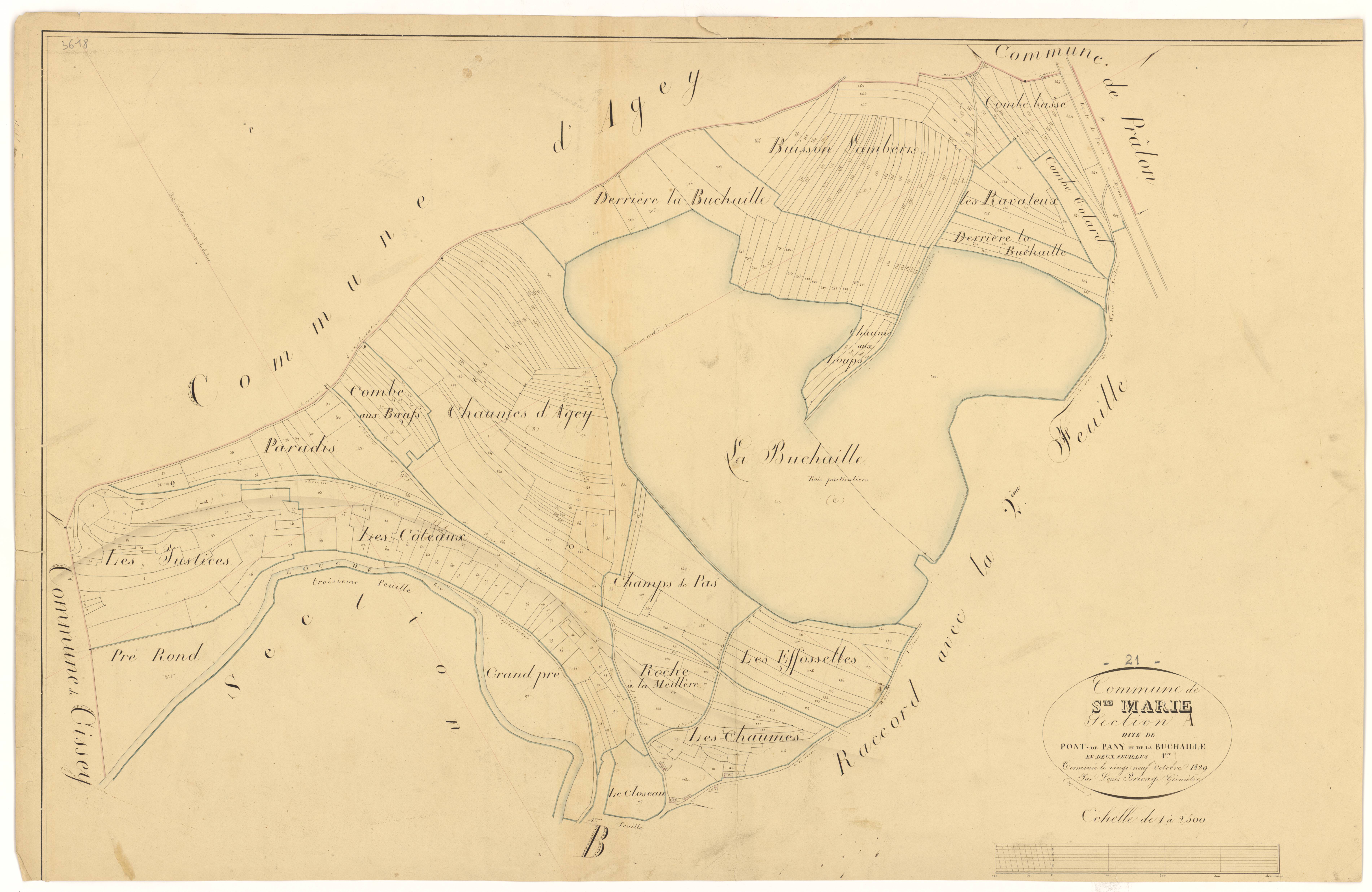 Sainte-Marie-sur-Ouche - Section A1 - 3 P PLAN 548/2