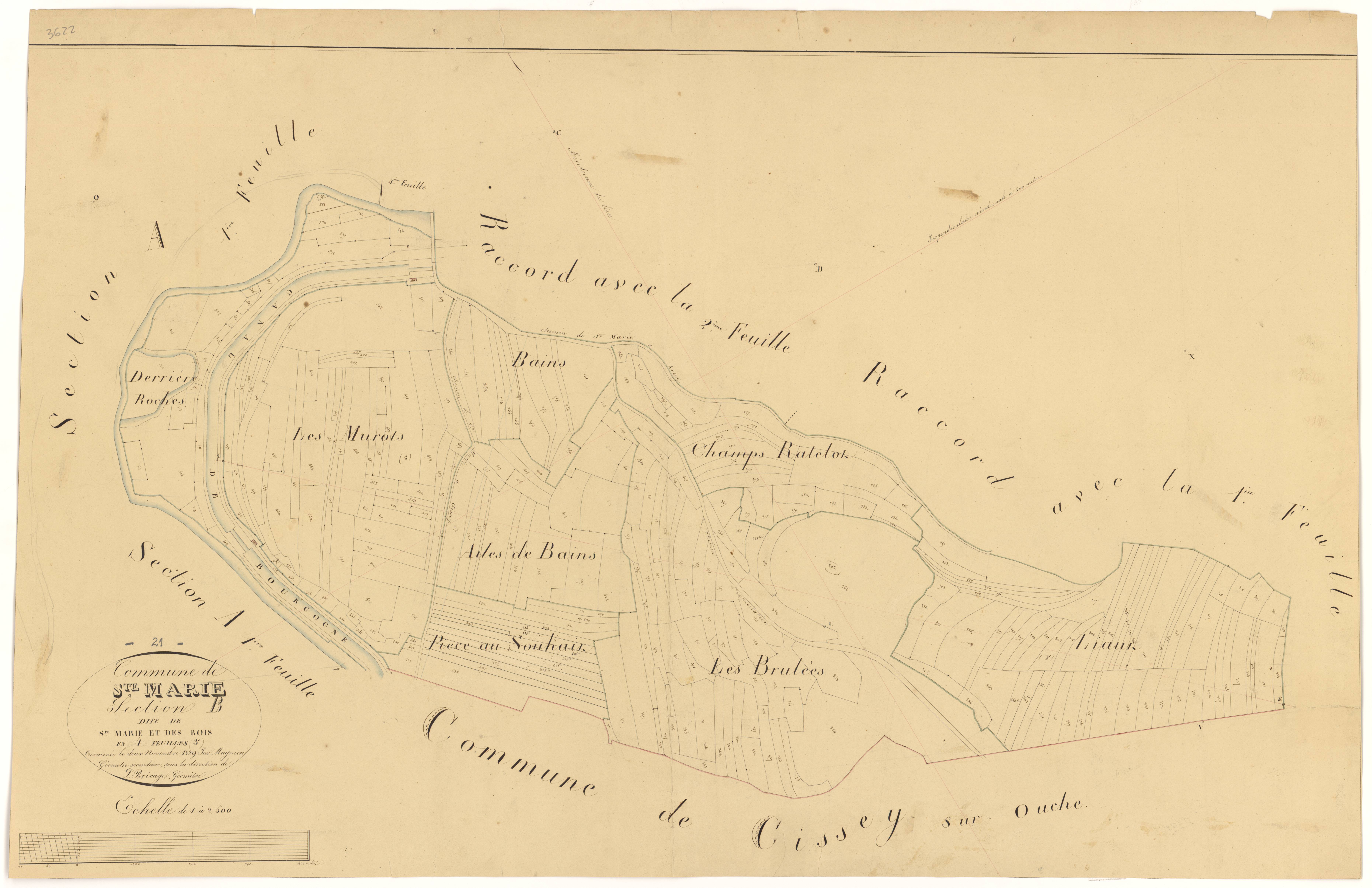 Sainte-Marie-sur-Ouche - Section B3 - 3 P PLAN 548/6