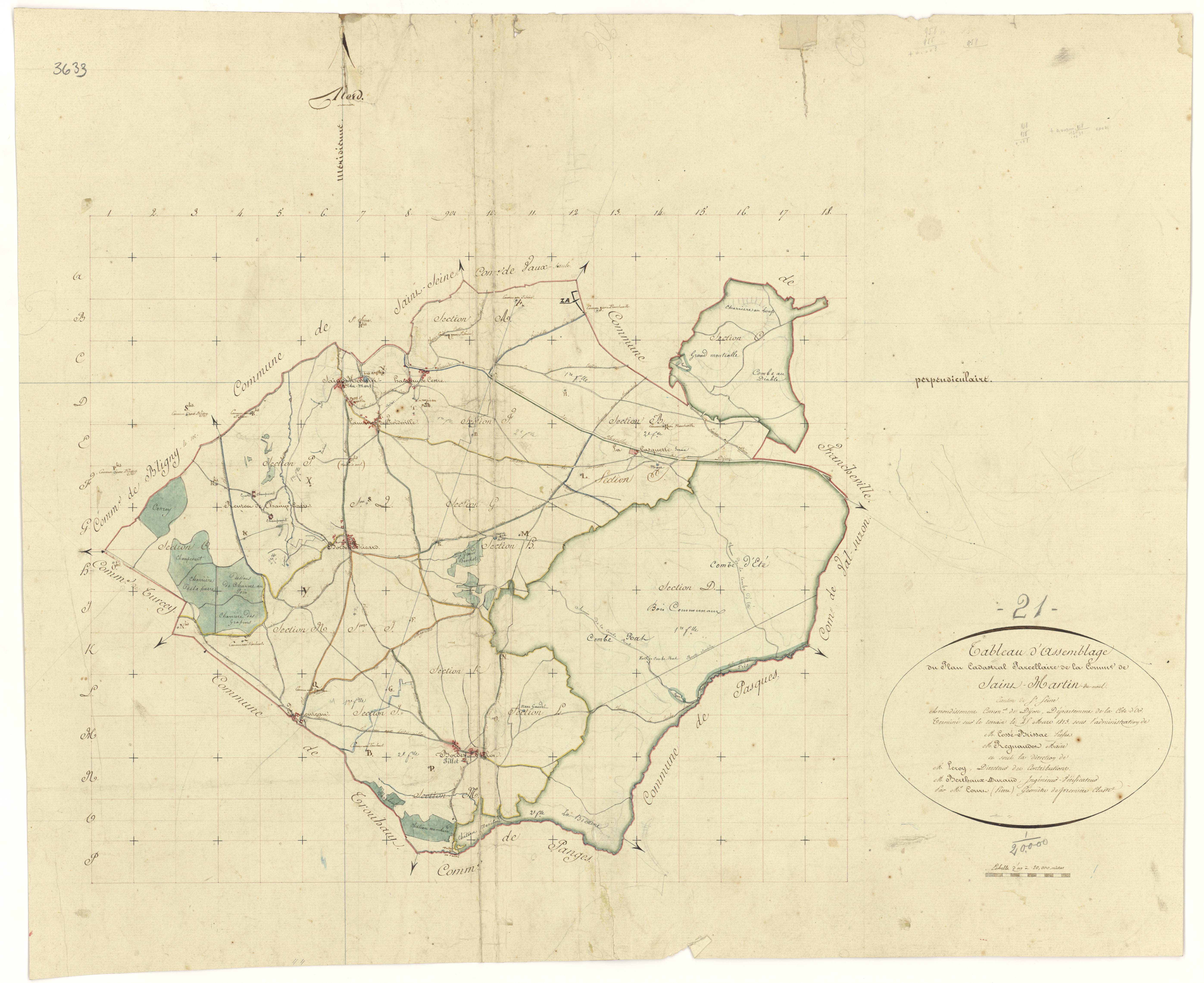 Saint-Martin-du-Mont - Tableau d'assemblage - 3 P PLAN 562/1