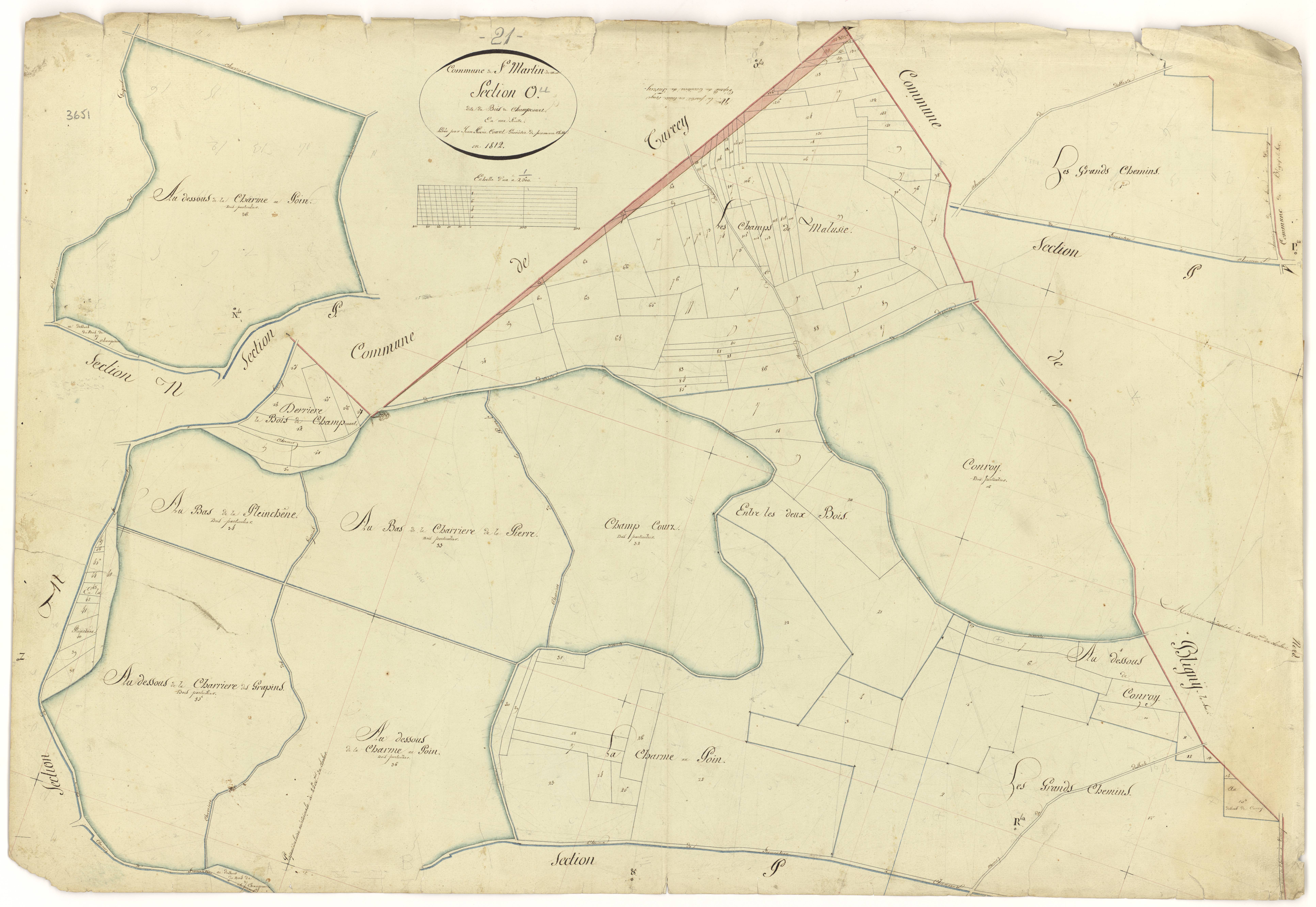 Saint-Martin-du-Mont - Section O - 3 P PLAN 562/19